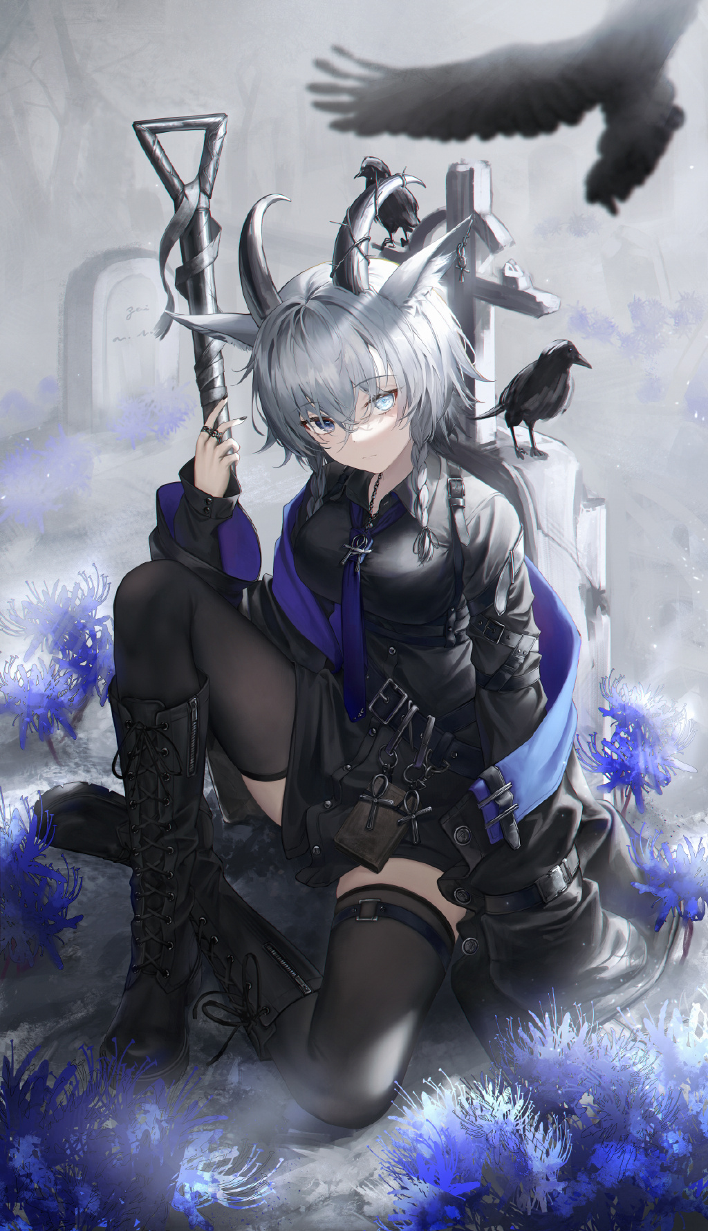 【P站画师】过膝袜和美腿更配哦！韩国画师Flippy的插画作品推荐 - dimtown.COM