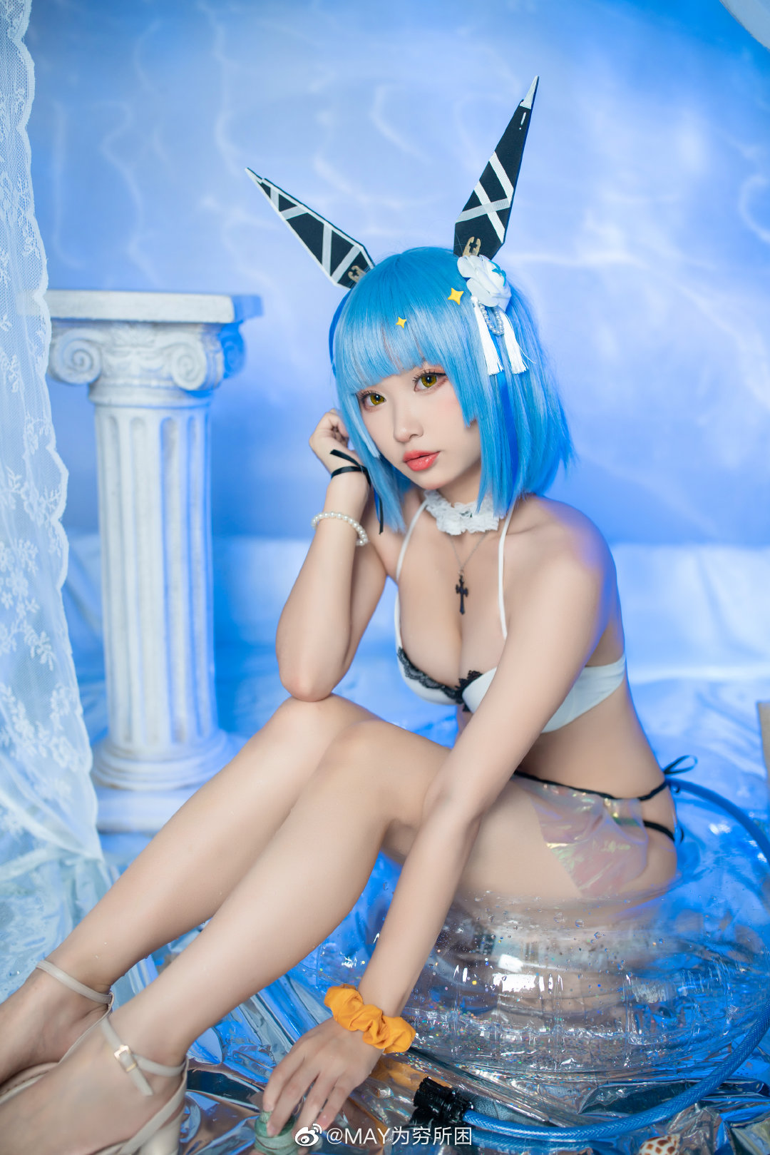 [COS]“一起游泳吗？请稍等，加斯科涅需要准备游泳圈…” 碧蓝航线 ✨加斯科涅 Gascogne @MAY为穷所困 COSPLAY-第5张