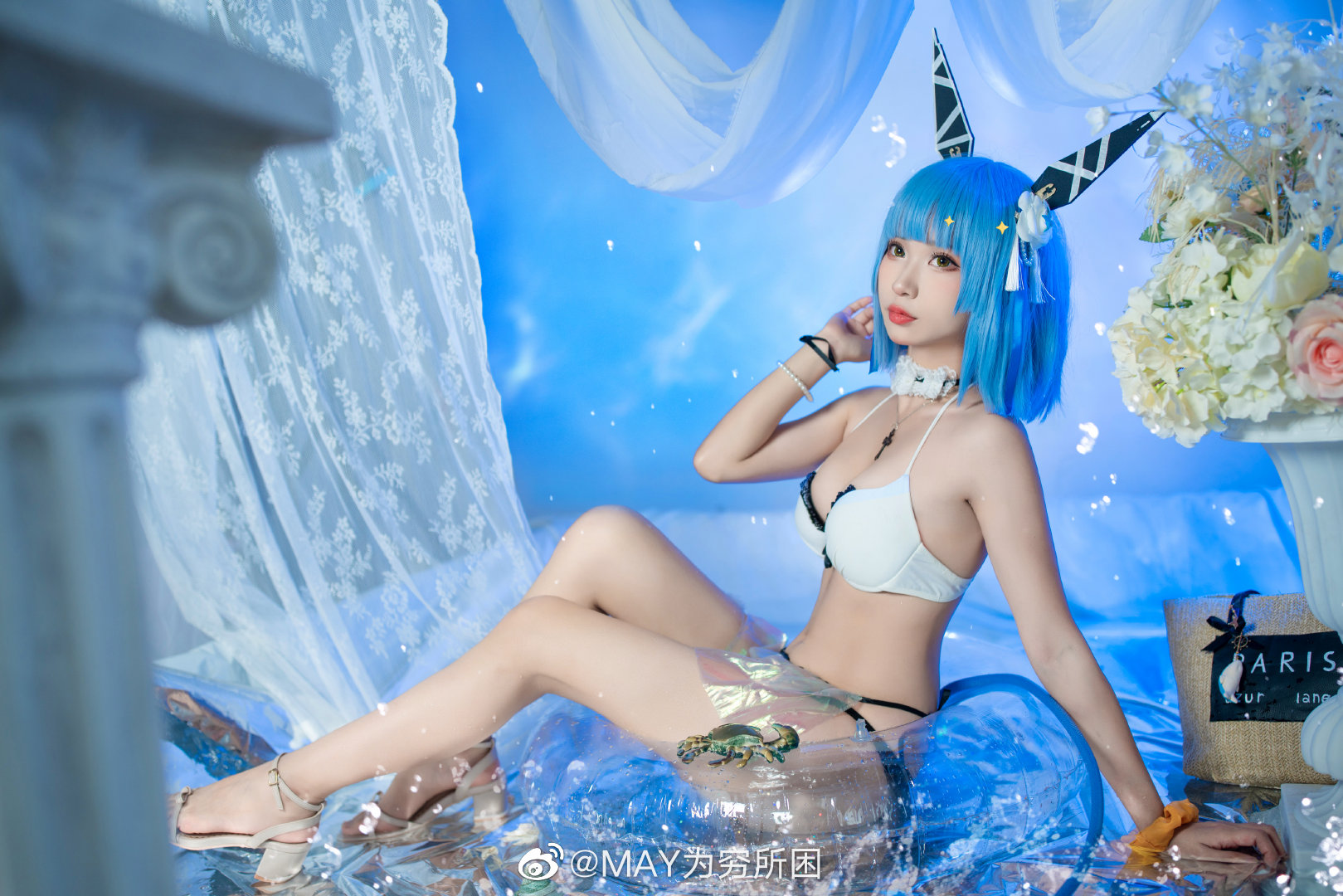 [COS]“一起游泳吗？请稍等，加斯科涅需要准备游泳圈…” 碧蓝航线 ✨加斯科涅 Gascogne @MAY为穷所困 COSPLAY-第6张