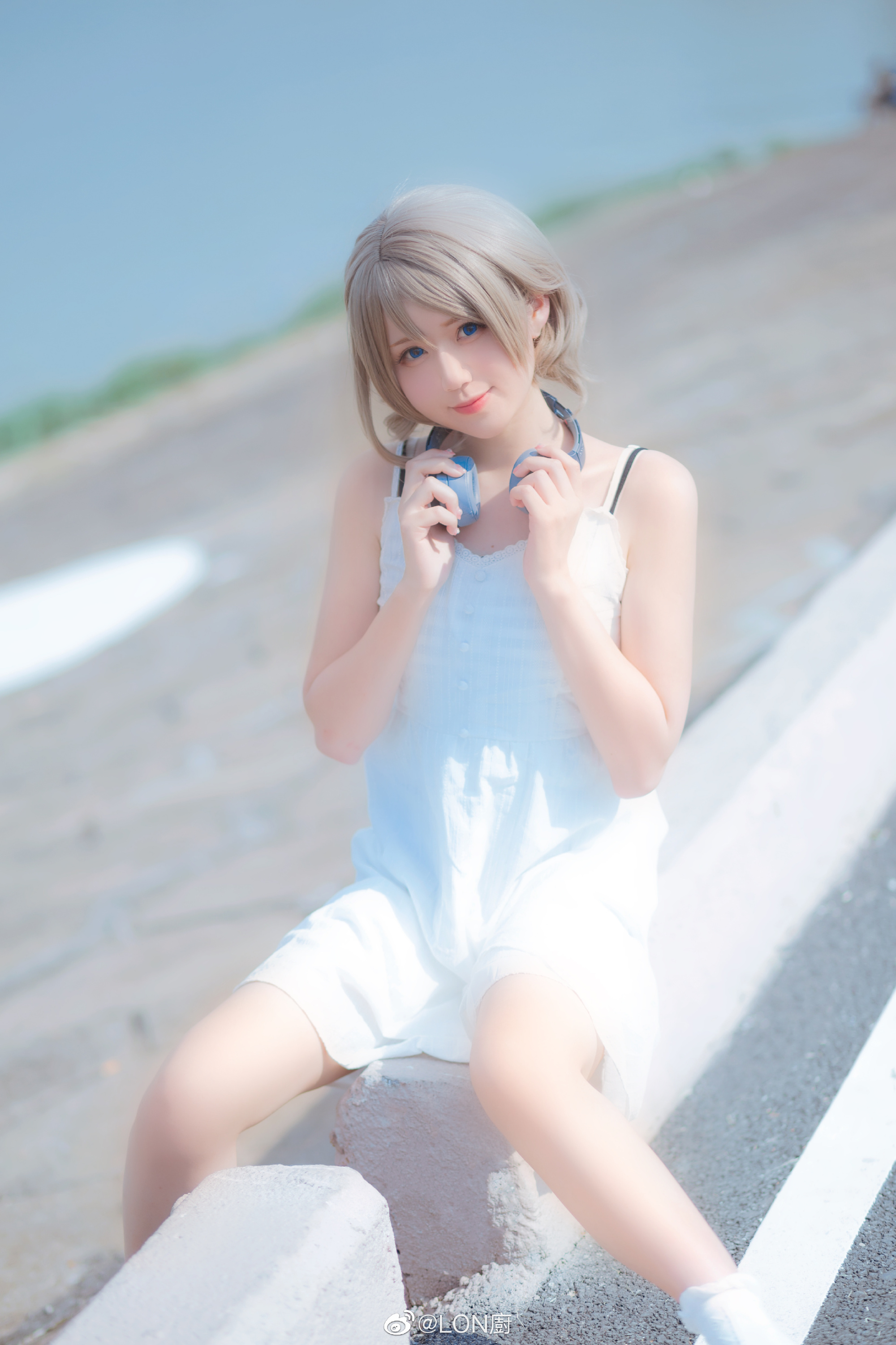 [COS]lovelive!sunshine!! SonyX love live sunshine联动明信片插画 渡边曜@LON廚 高海千歌 @花泽木子_kiko COSPLAY-第1张