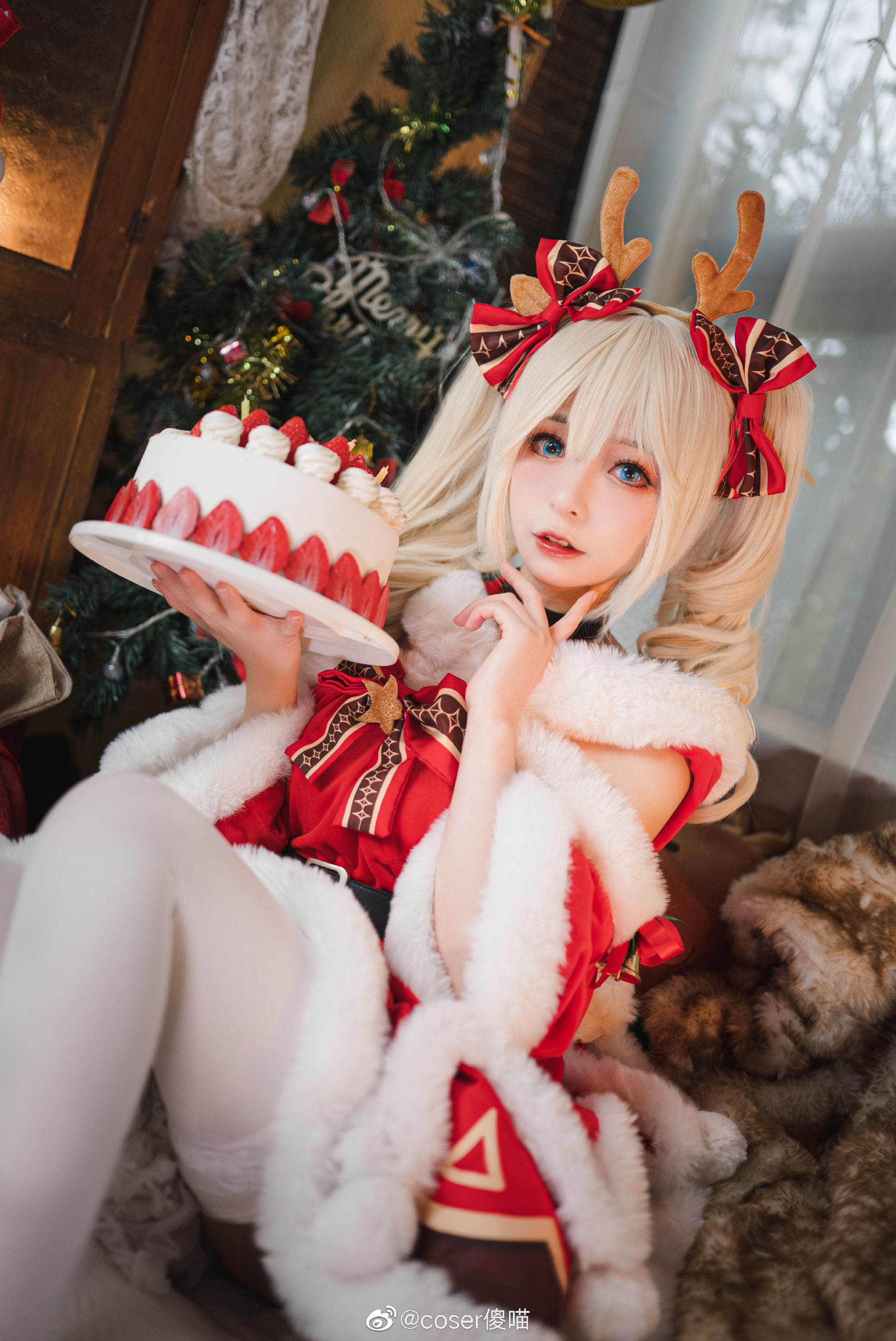 原神 《芭芭拉》 人生第一次拍圣诞纪念一下???????? 平安夜快乐 @coser傻喵 COSPLAY-第4张