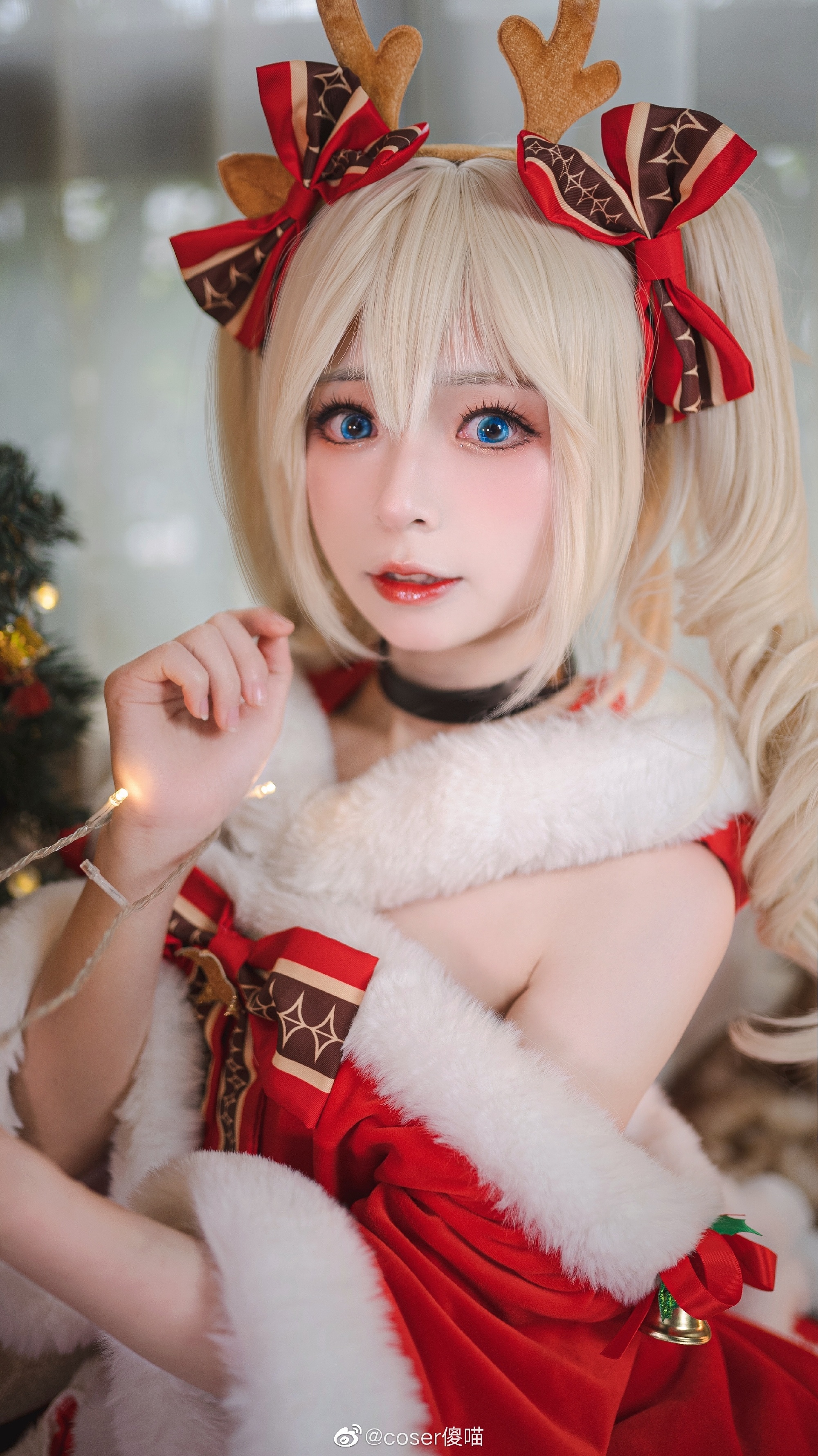 原神 《芭芭拉》 人生第一次拍圣诞纪念一下???????? 平安夜快乐 @coser傻喵 COSPLAY-第2张