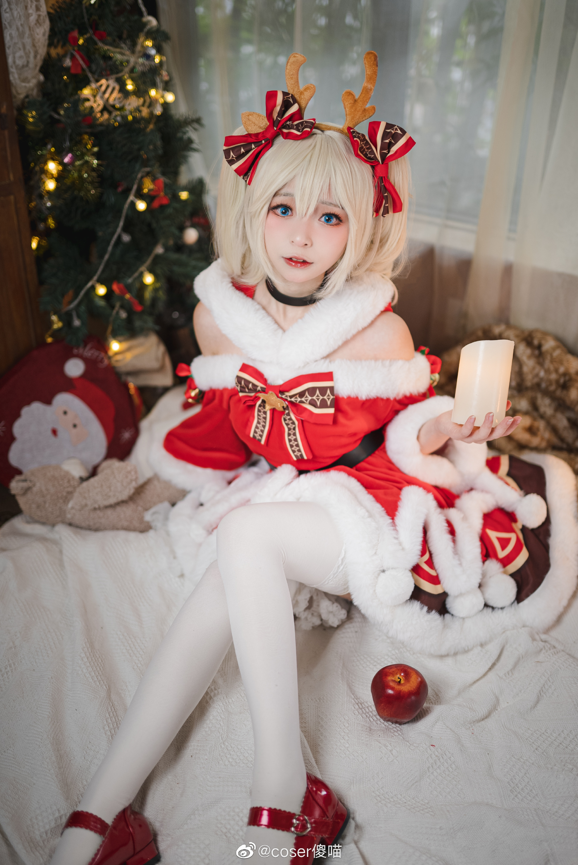 原神 《芭芭拉》 人生第一次拍圣诞纪念一下???????? 平安夜快乐 @coser傻喵 COSPLAY-第11张