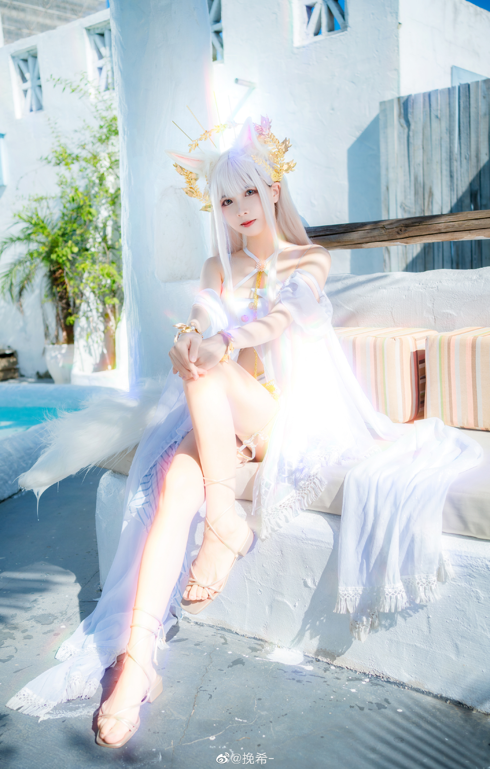 【COS】珊瑚海岸  灿阳朝露  明日方舟 白金@挽希- COSPLAY-第1张