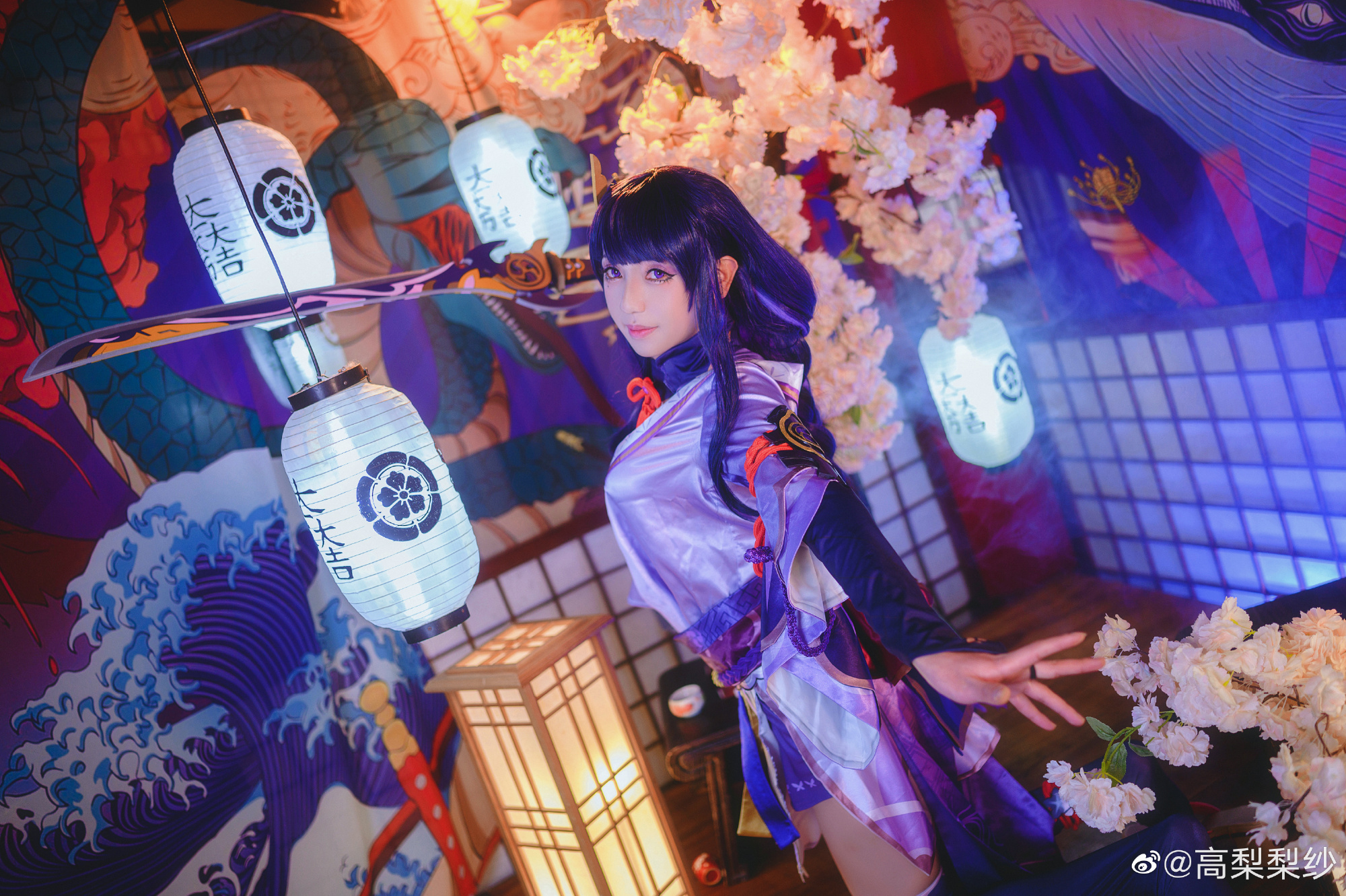 【COS】不用担心，遇到危险，我会出手的。 原神  雷电将军@高梨梨纱 COSPLAY-第2张