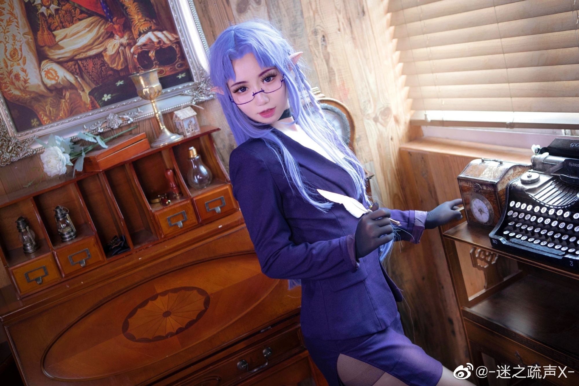 【COS正片】Fate/GrandOrder 同人教师服-美狄亚@-迷之疏声X- COSPLAY-第4张