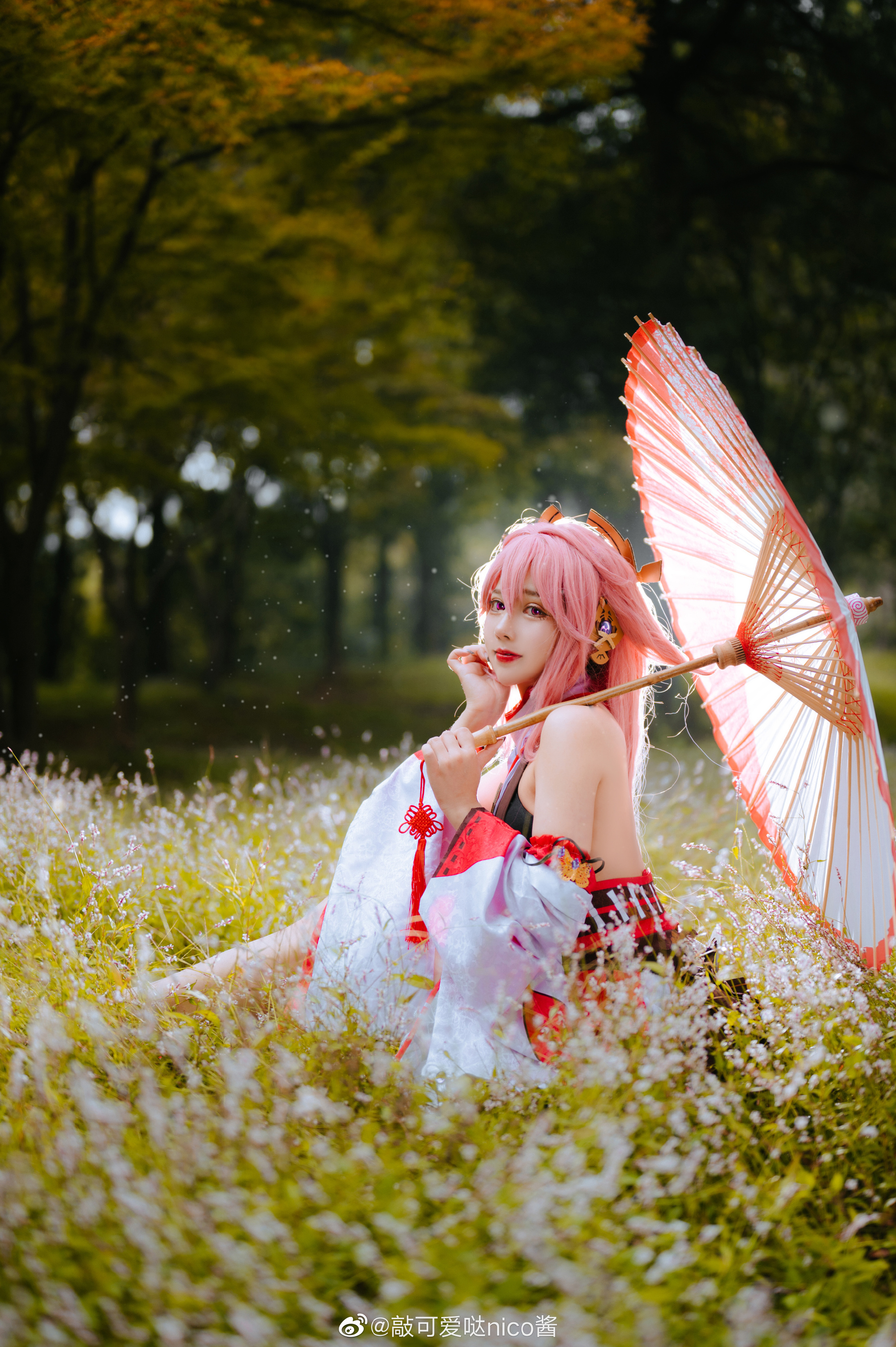 【COS】屑狐狸！！ 原神 八重神子@敲可爱哒nico酱 COSPLAY-第1张
