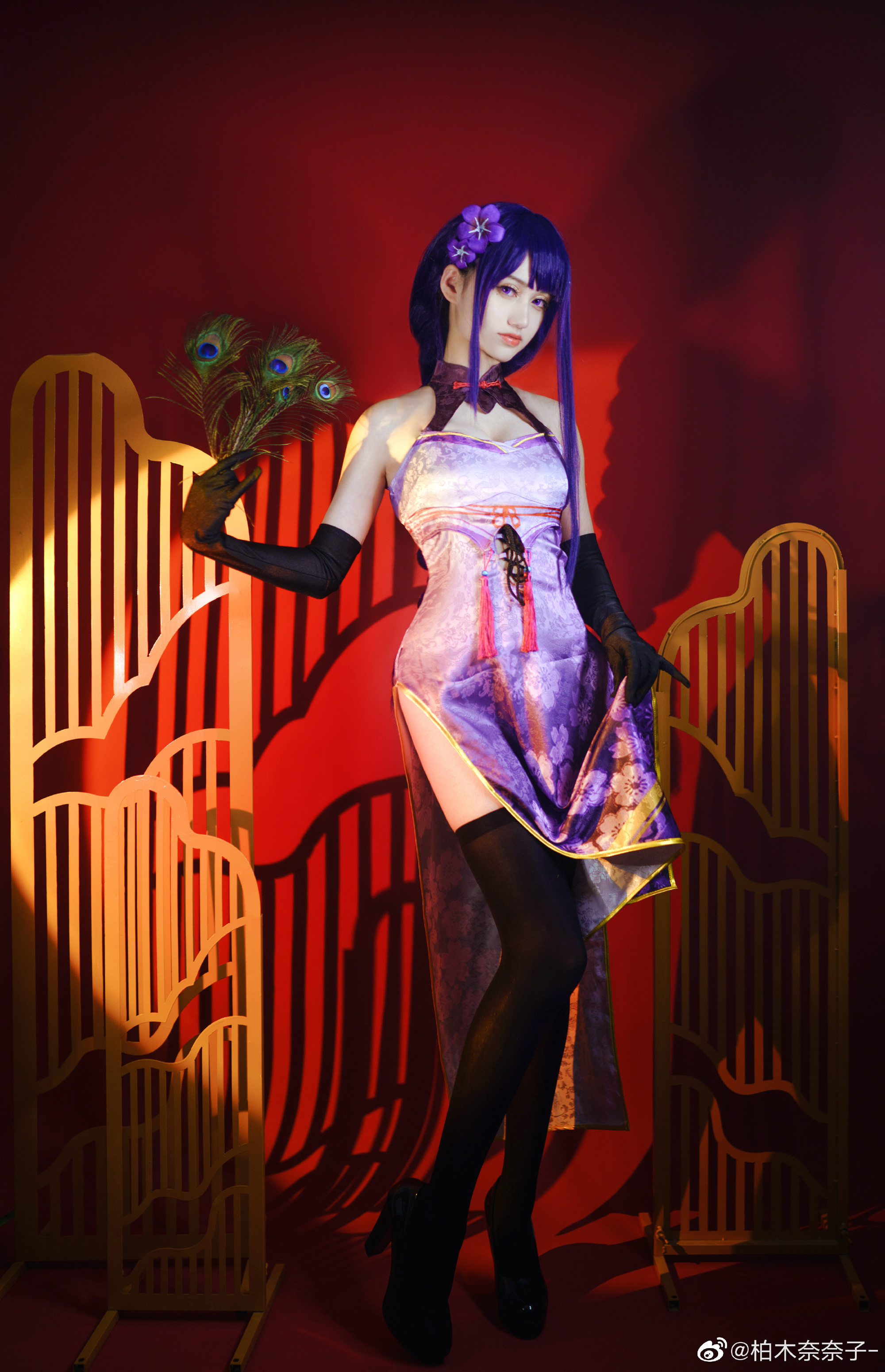 【COS】原神 雷电将军 同人旗袍cos@柏木奈奈子- COSPLAY-第12张