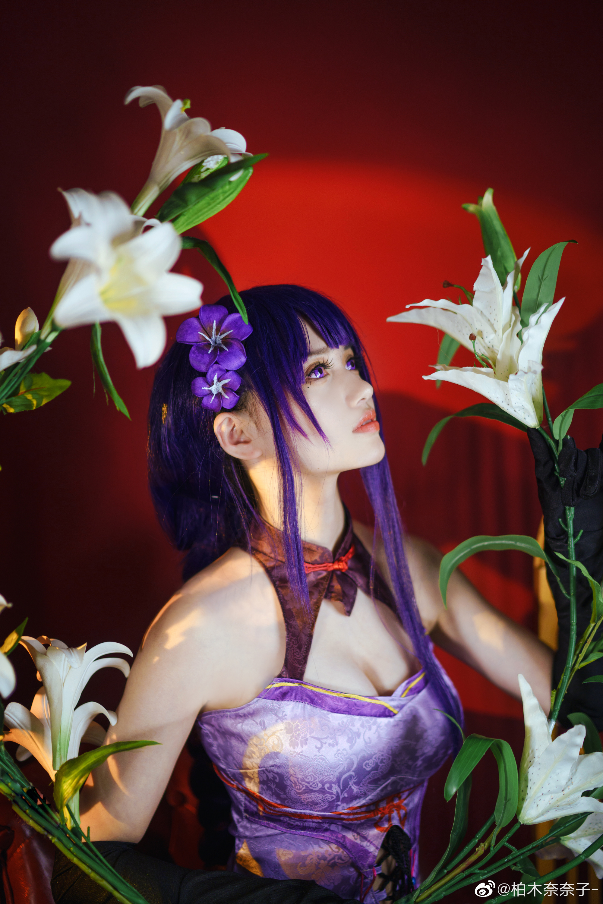 【COS】原神 雷电将军 同人旗袍cos@柏木奈奈子- COSPLAY-第4张