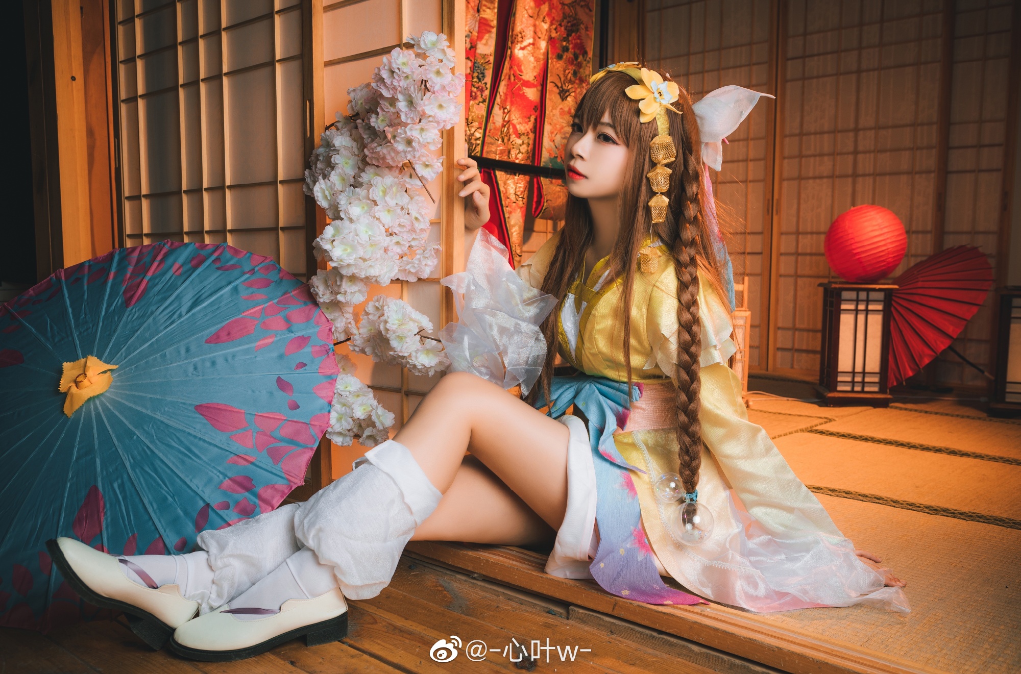 第一次出王者荣耀的cos，娜可露露这套晚萤真的好看 ​​​@-心叶w- COSPLAY-第3张