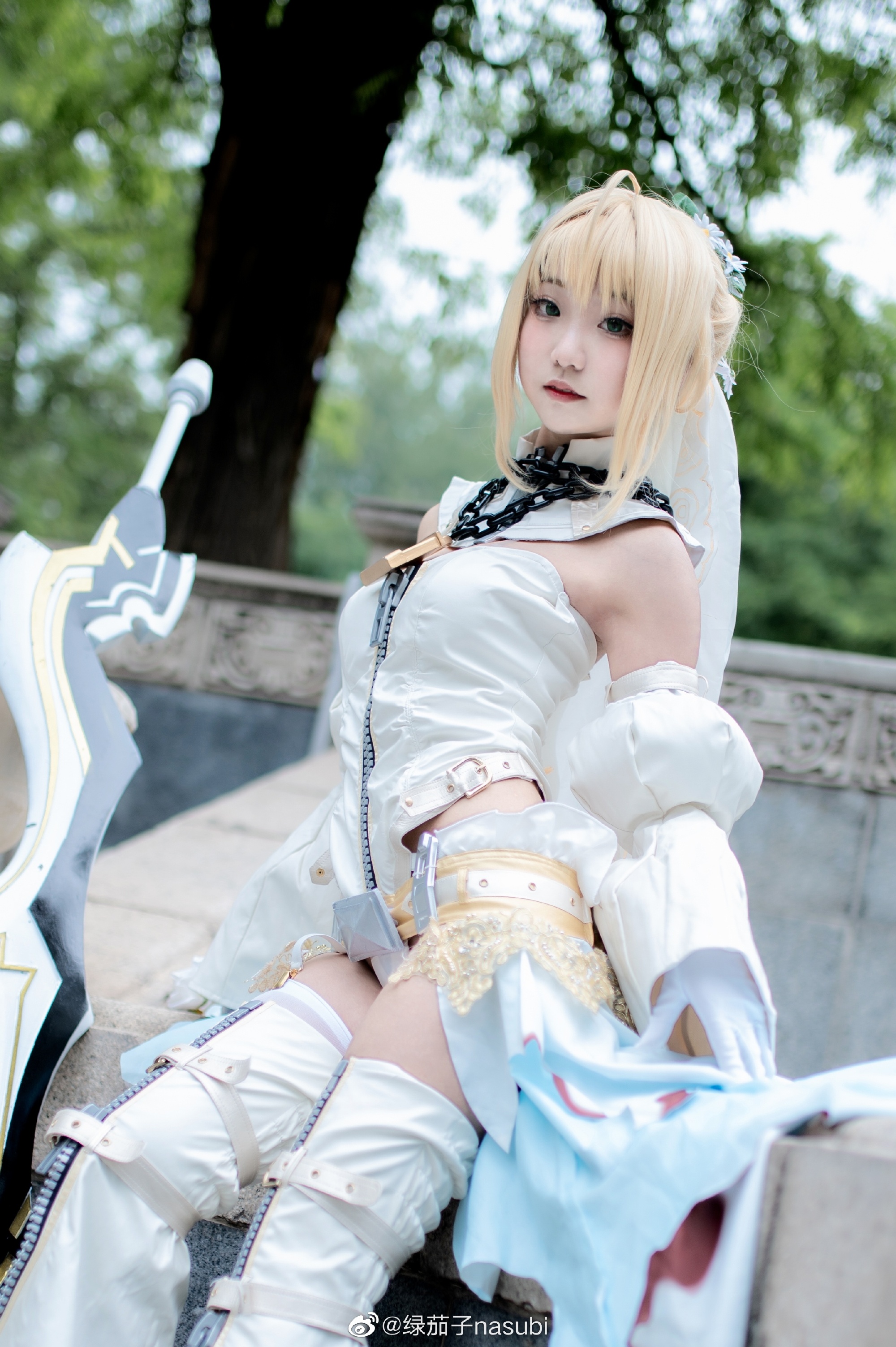 有迷上余吗?master♥』 fgo 尼禄 唔姆花嫁二破cos@绿茄子nasubi COSPLAY-第8张
