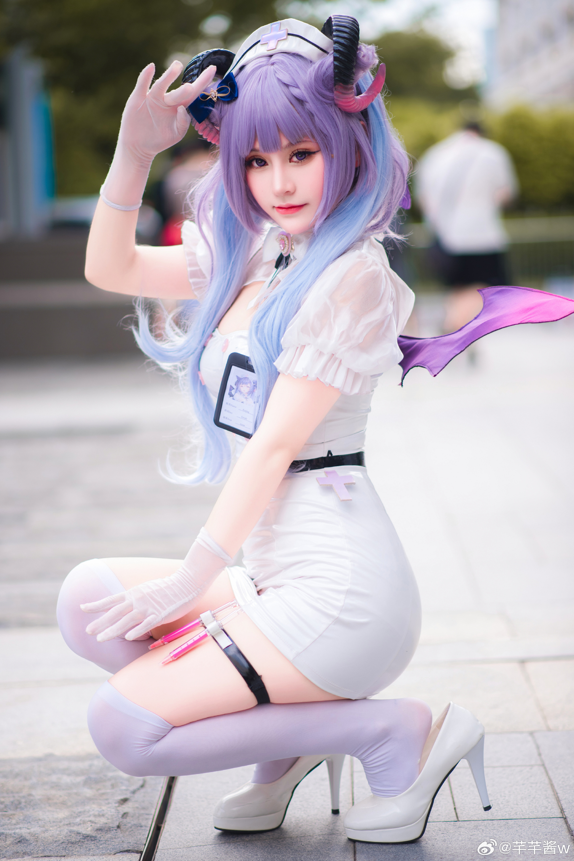 同人cos 刻晴魅魔来啦 @芊芊酱w COSPLAY-第6张