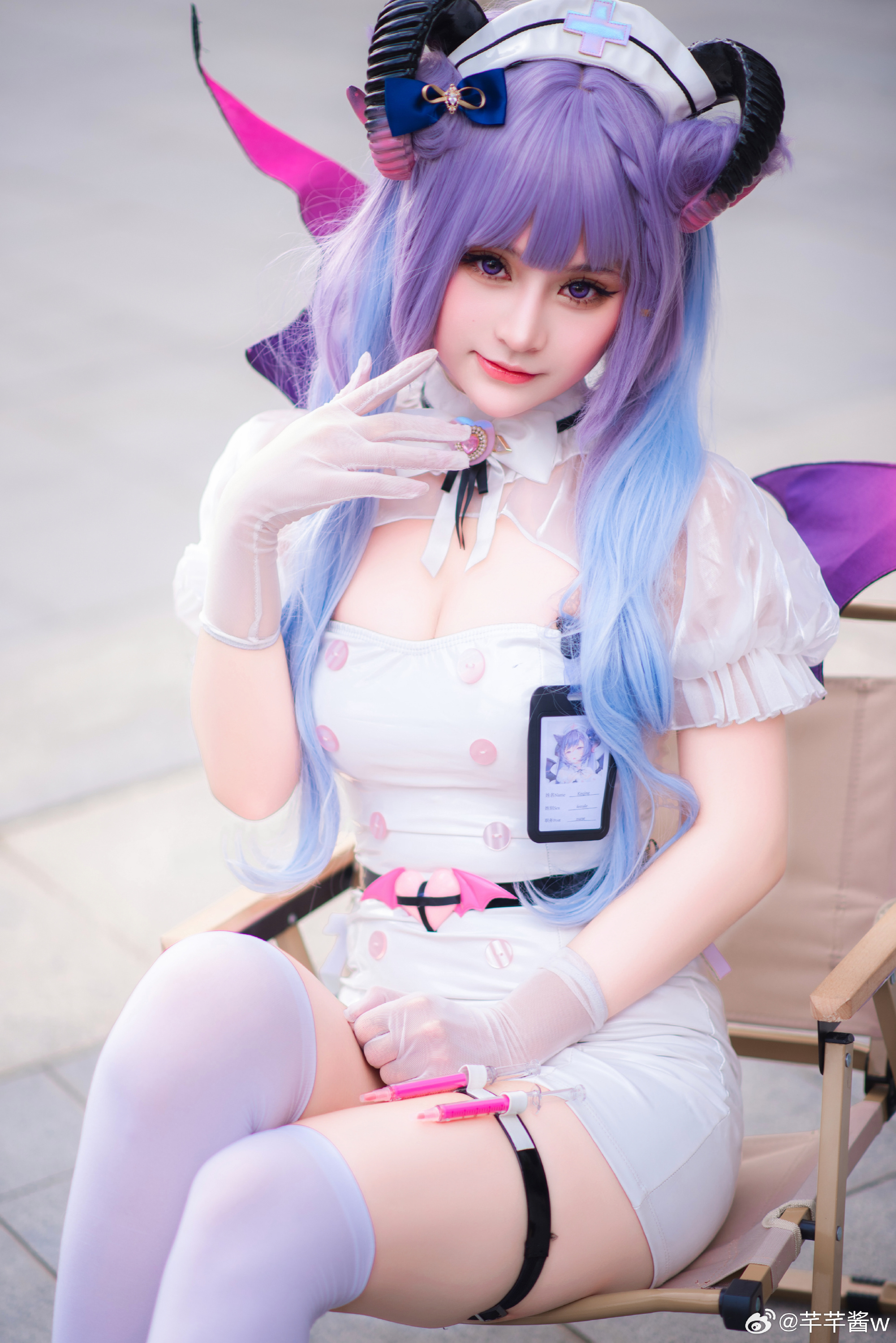 同人cos 刻晴魅魔来啦 @芊芊酱w COSPLAY-第10张