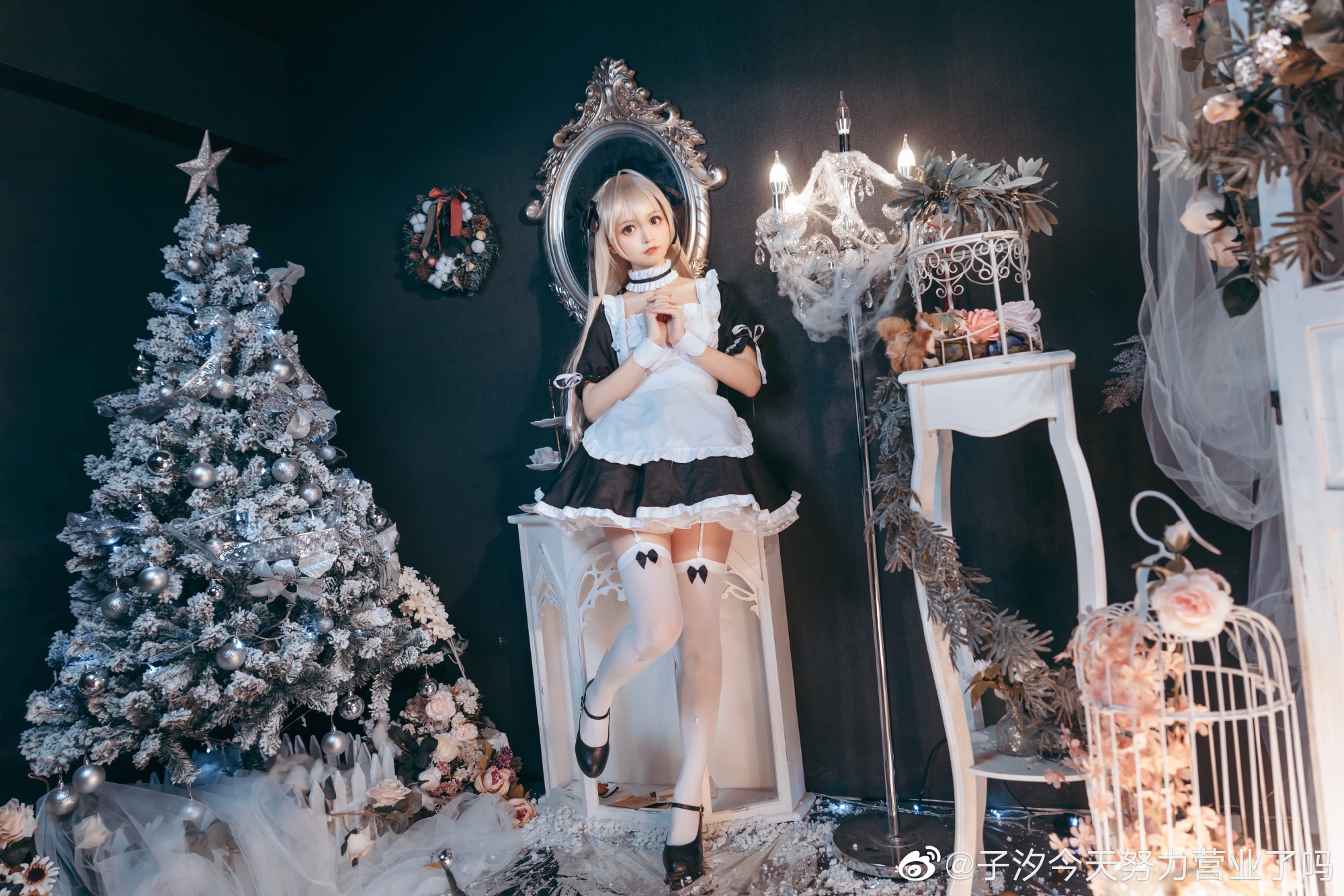 【COS】?圣诞快乐！今晚就和穹妹一起在家过节好吗 缘之空 穹妹@子汐今天努力营业了吗 COSPLAY-第5张