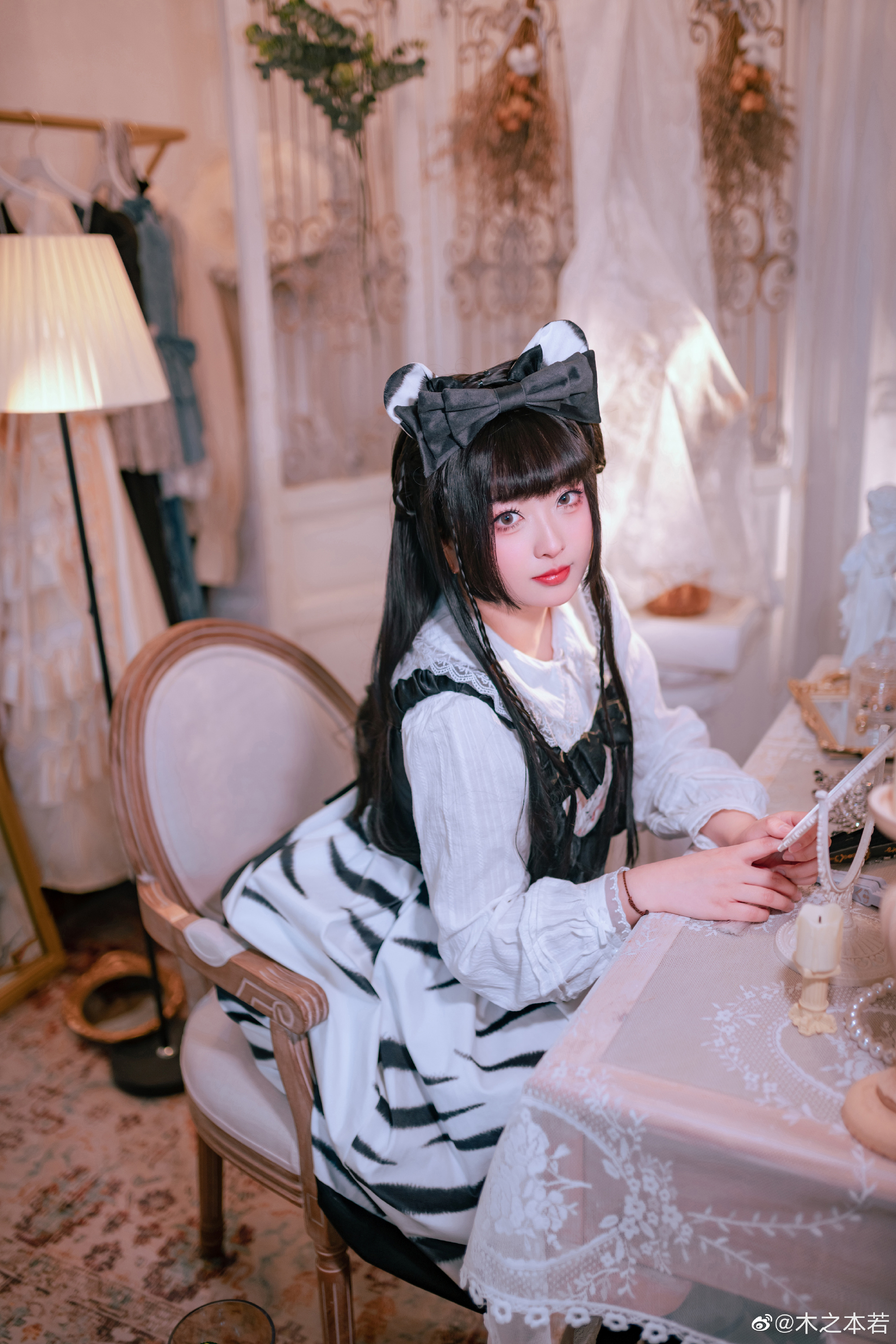 图片[3]-【lolita装扮】少女写真 祝大家白色情人节快乐啦 @木之本若-米哈社