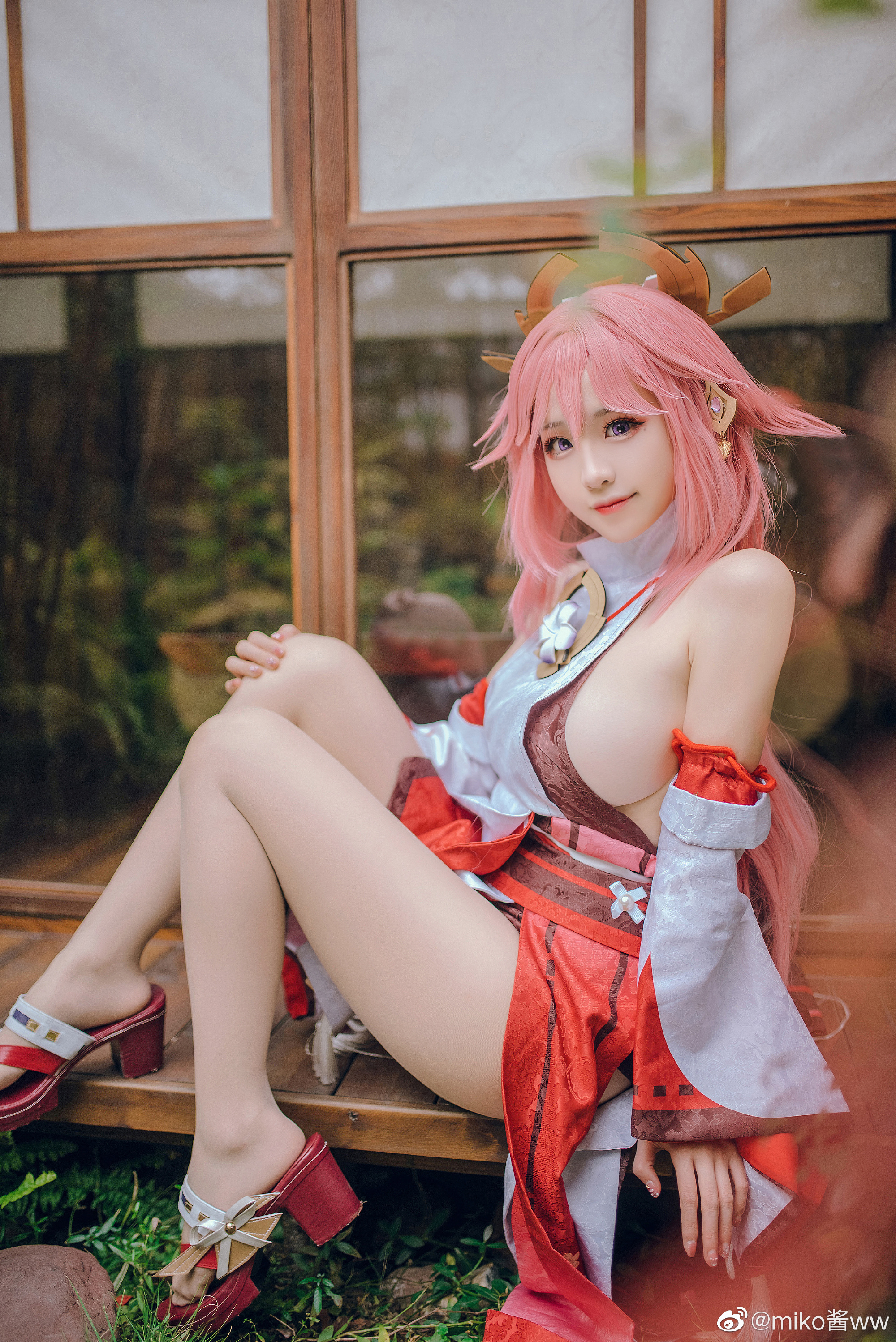 【COS正片】原神cos 这可是兼具美貌与智慧的八重神子大人@miko酱ww COSPLAY-第5张