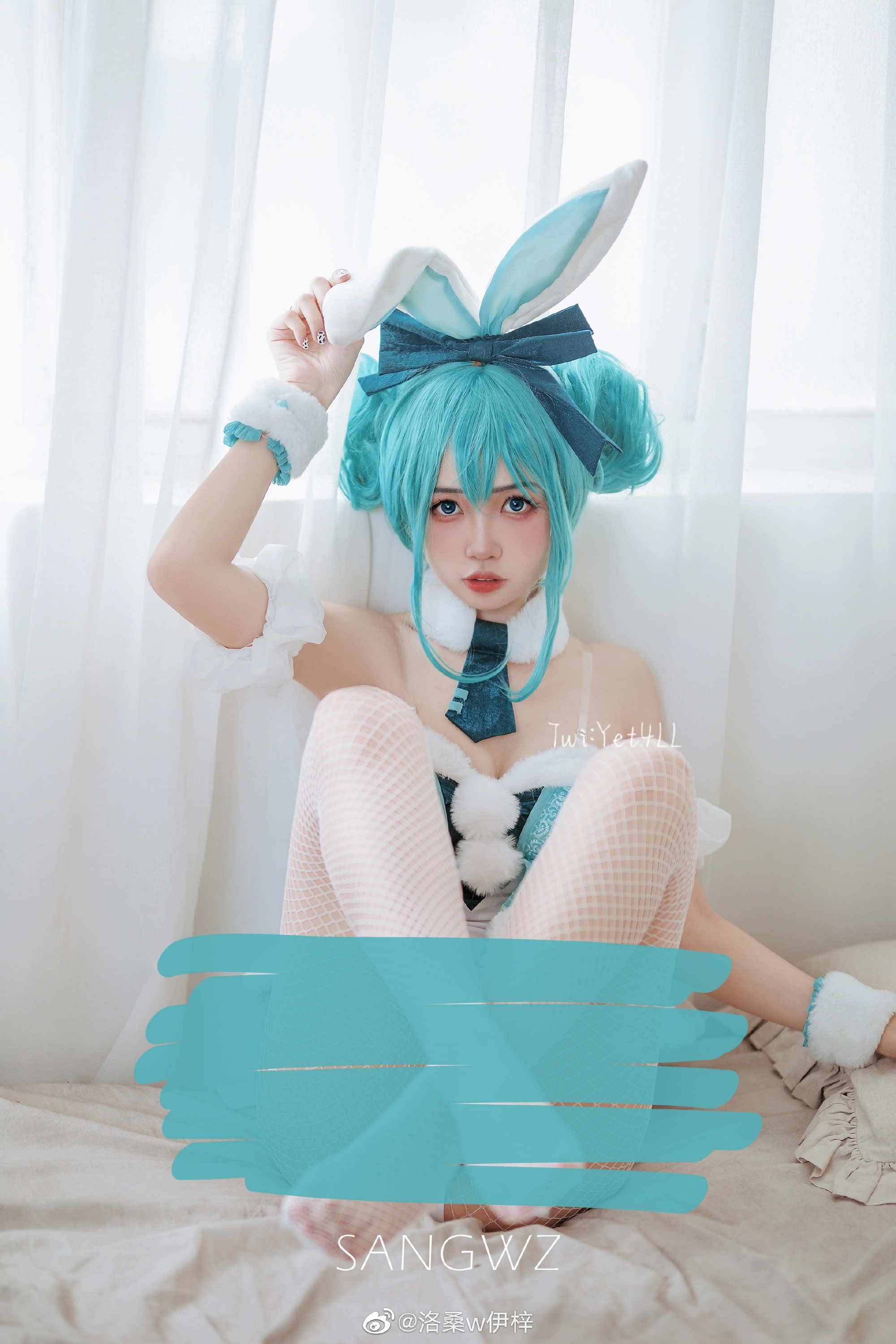 【COS】初音未来 初音ミク 白兔女郎? @洛桑w伊梓 COSPLAY-第2张