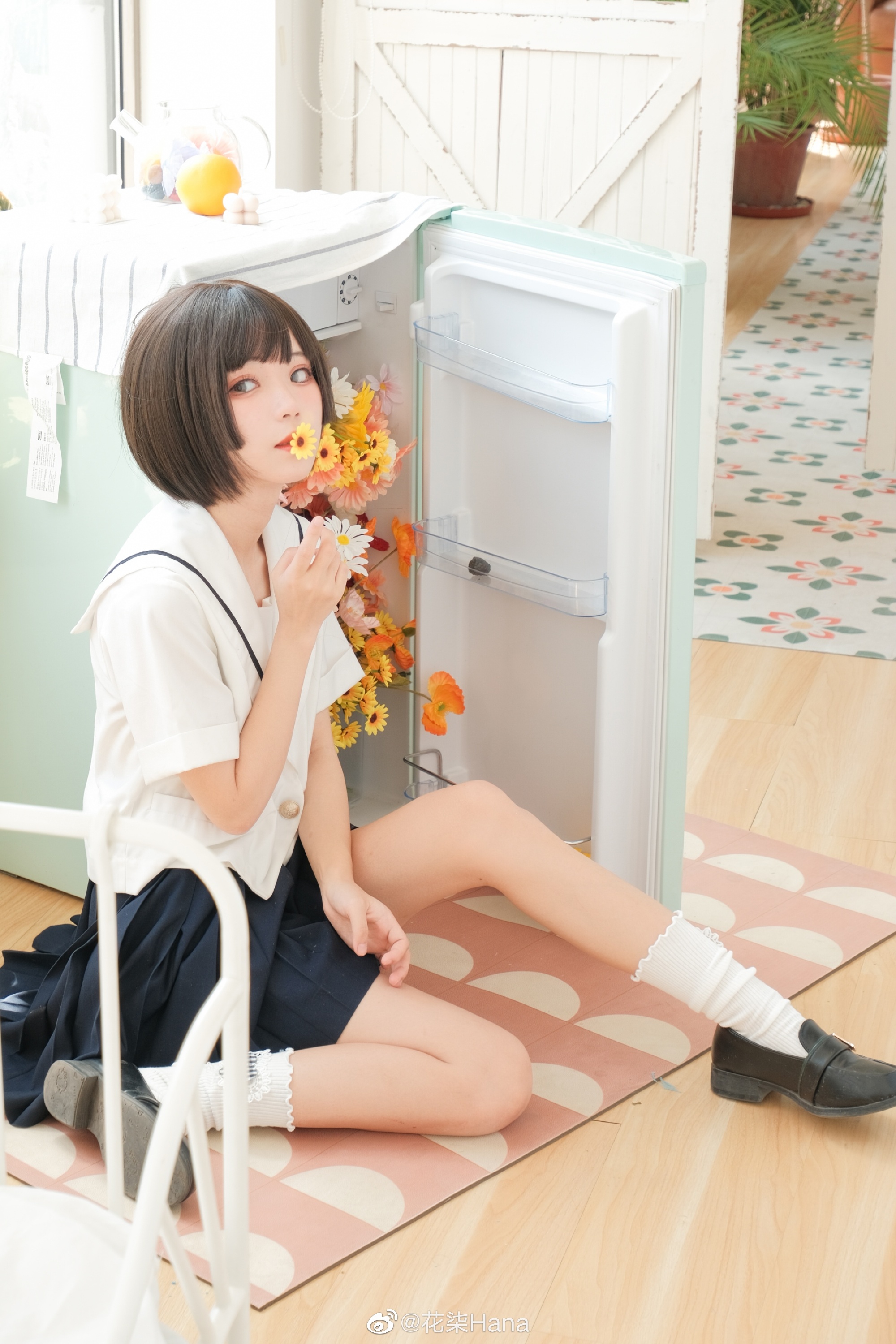 图片[1]-[JK] jk日常 少女写真 @花柒Hana-米哈社