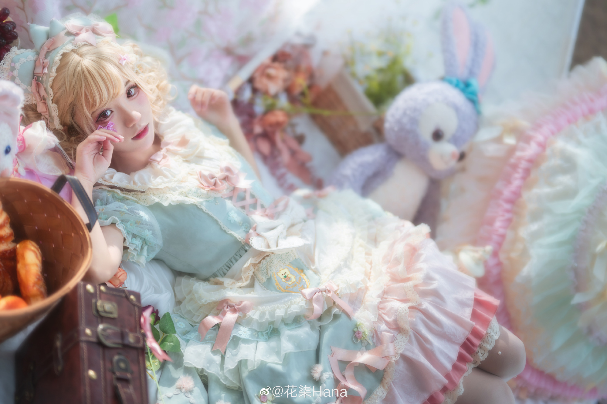 图片[2]-lolita装扮 少女写真 要和小熊童子一起郊游吗？ @花柒Hana-米哈社