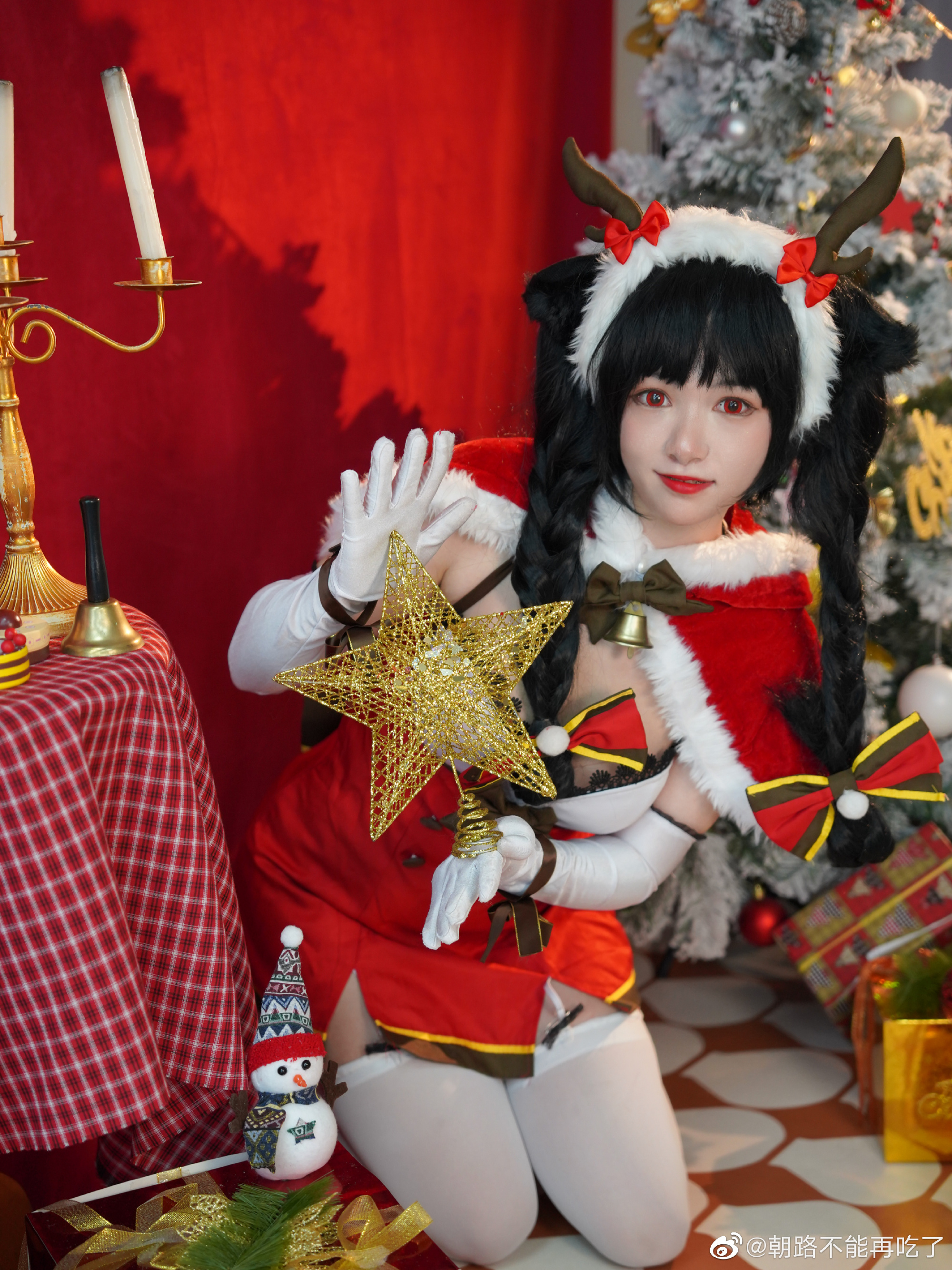 【COS】碧蓝航线 圣诞节@朝路不能再吃了 COSPLAY-第11张