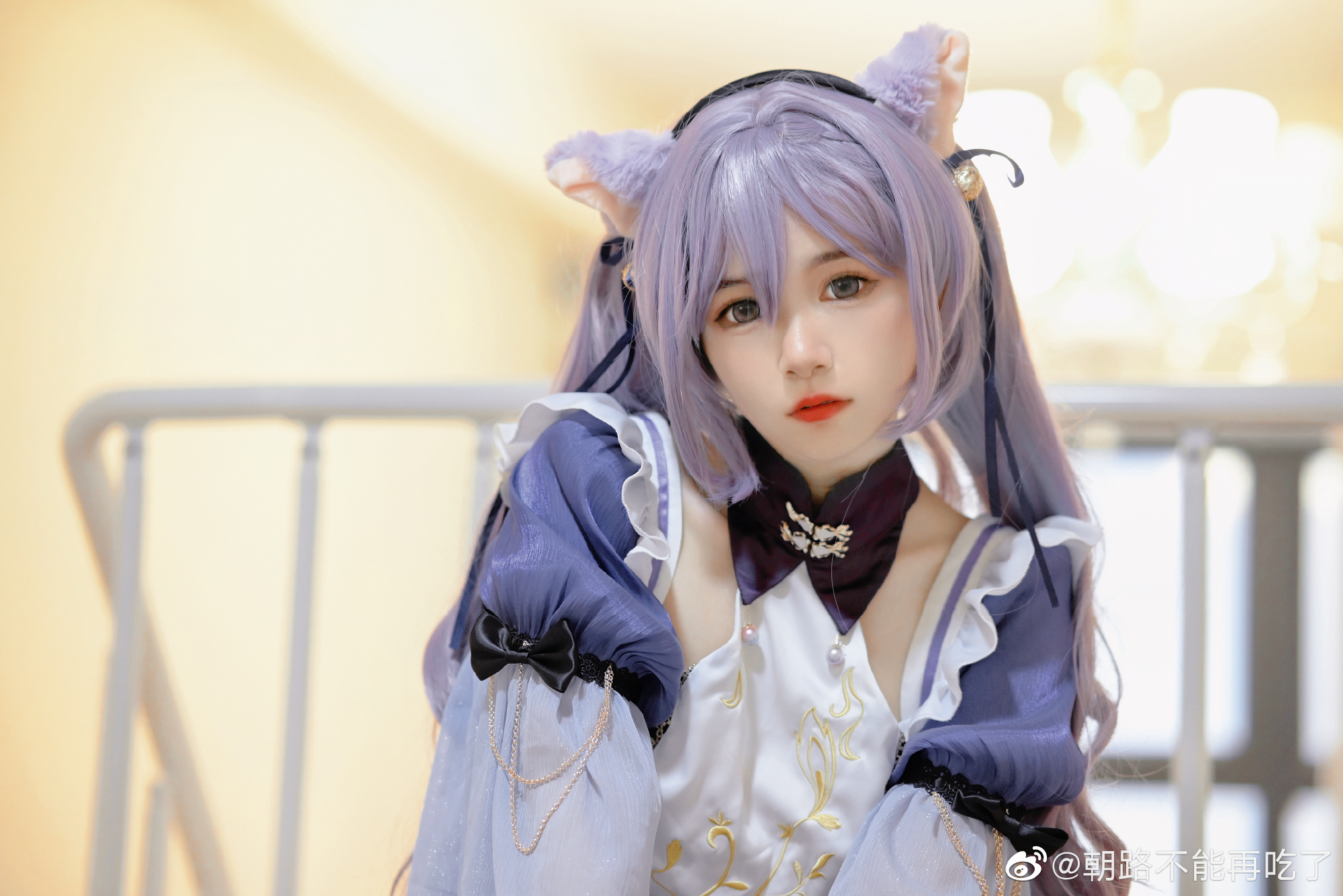 【COS正片】是你的傲娇女仆猫猫吗？ 原神 刻晴 女仆装@朝路不能再吃了 COSPLAY-第7张