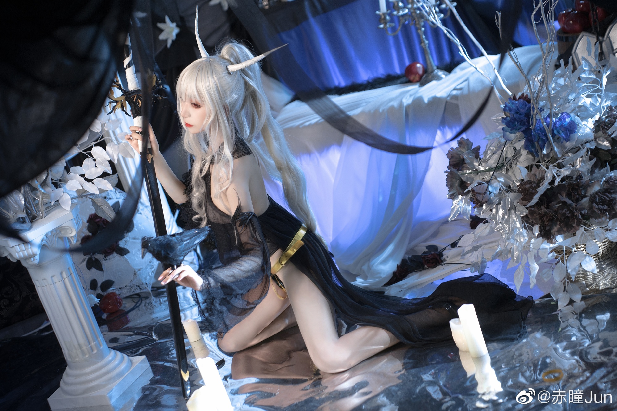 【COS正片】明日方舟COS 静谧午夜-闪灵✨@赤瞳Jun COSPLAY-第3张