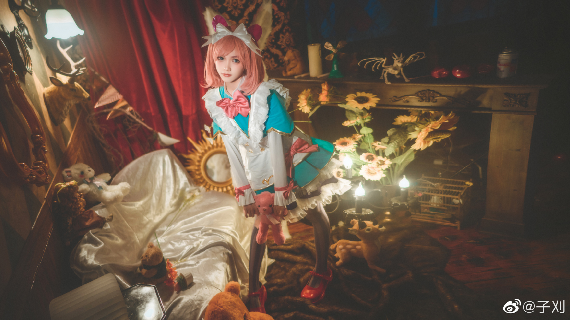 谁能拒绝粉粉嫩嫩的安妮呢！ 英雄联盟咖啡甜心皮肤 安妮@子刈 COSPLAY-第8张