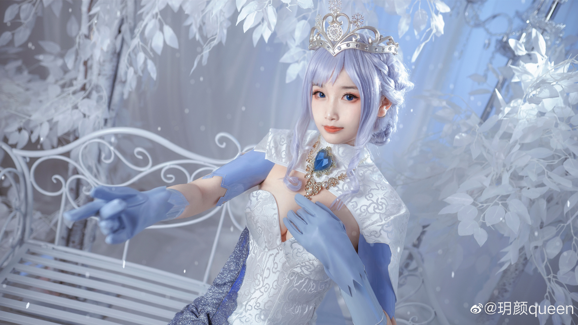 【cos正片】王者荣耀 莫邪冰霜恋舞曲@玥颜queen COSPLAY-第11张