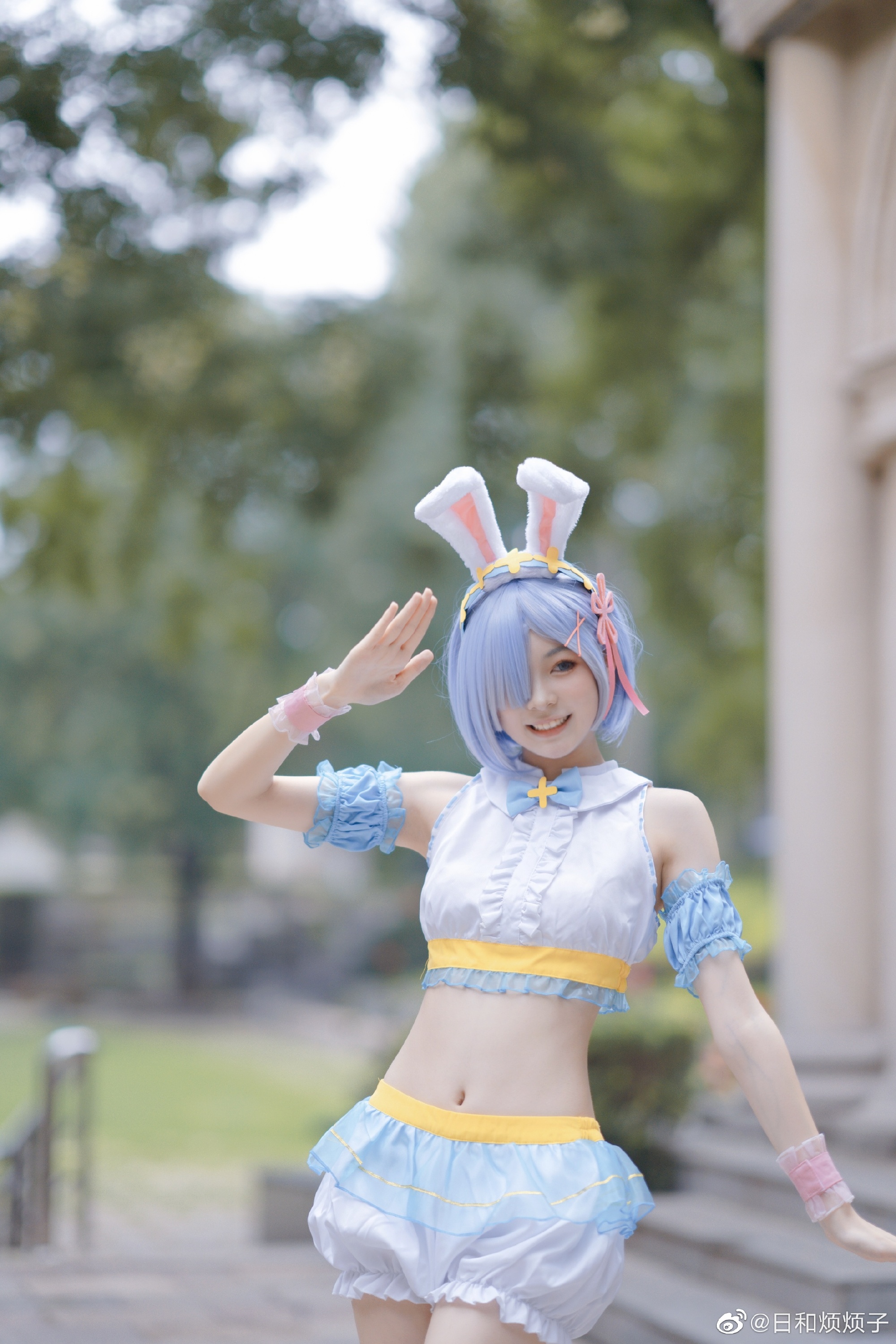 【COS】是一只可爱的兔叽 RE0 蕾姆  @日和烦烦子 COSPLAY-第3张