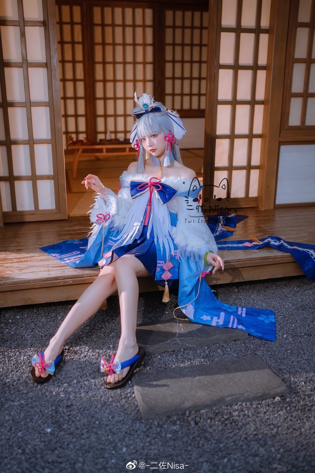 像这样悠闲的日子要是再多一点就好了 原神  神里绫华@-二佐Nisa- COSPLAY-第4张