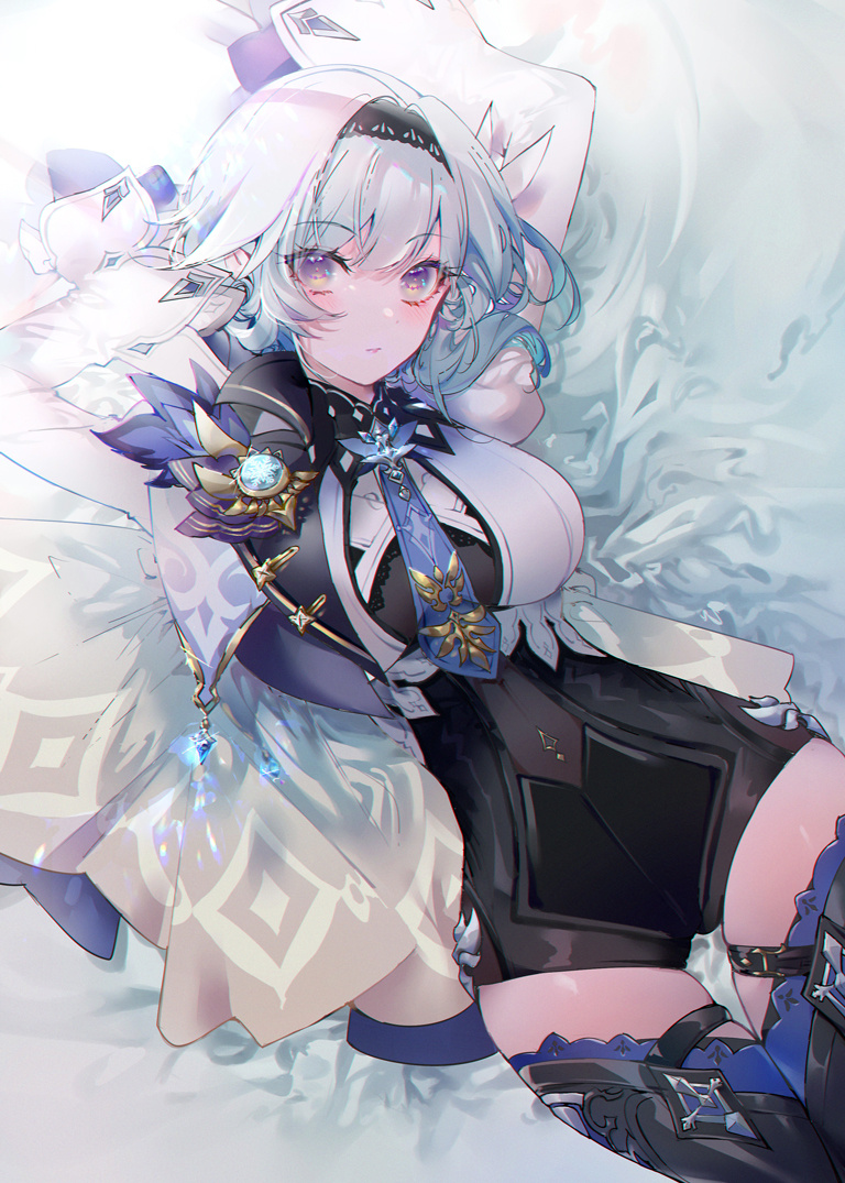 【P站美图】诱惑的大腿优菈 原神 优菈·劳伦斯同人插画作品特辑 P站美图-第7张