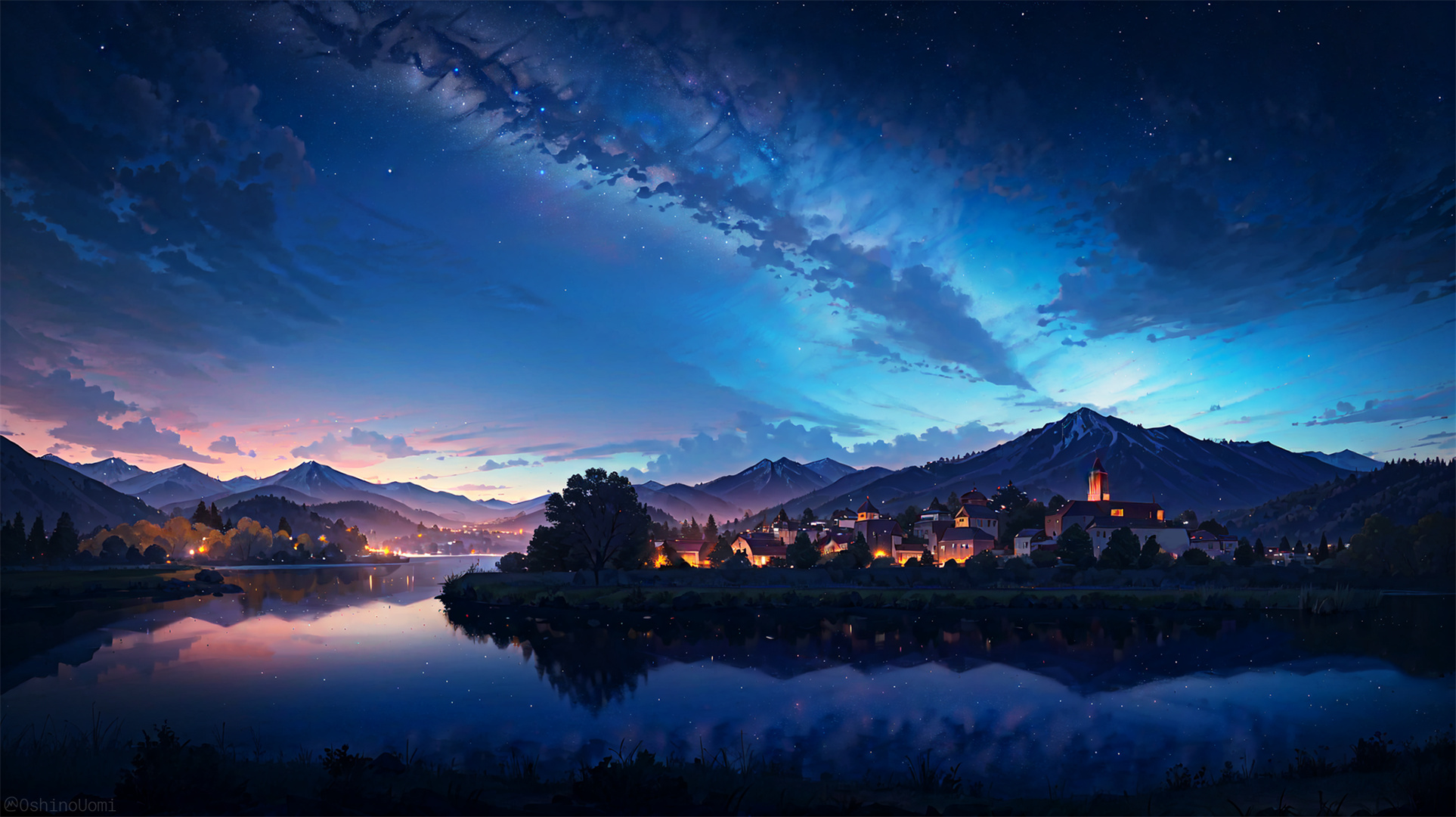 【P站画师】悠然自在，便是我心之所向 日本插画师Uomi的风景美图推荐 P站画师-第3张