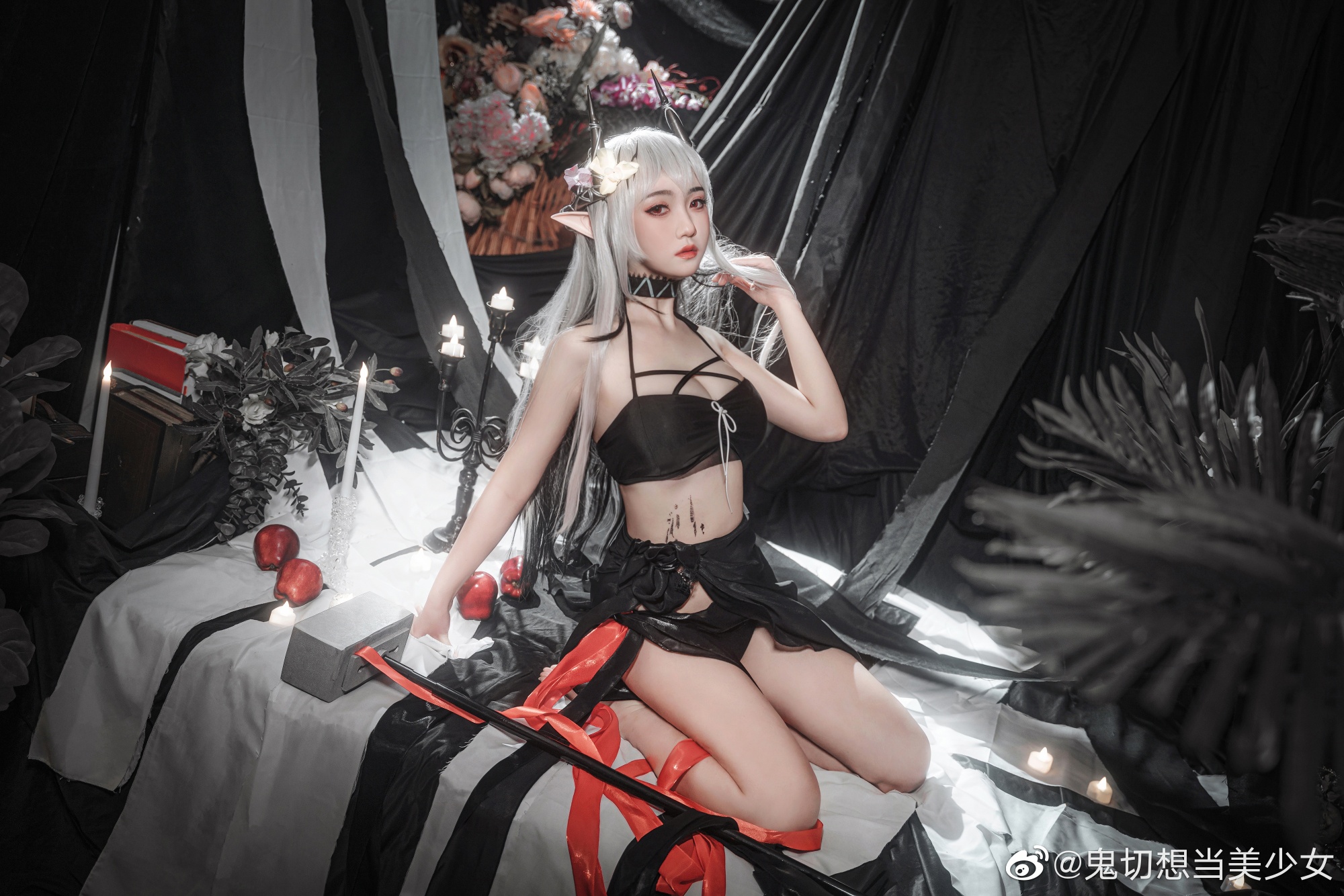 【COS】逃亡的生活并不美好… 明日方舟 泥岩静谧午夜@鬼切想当美少女 COSPLAY-第14张