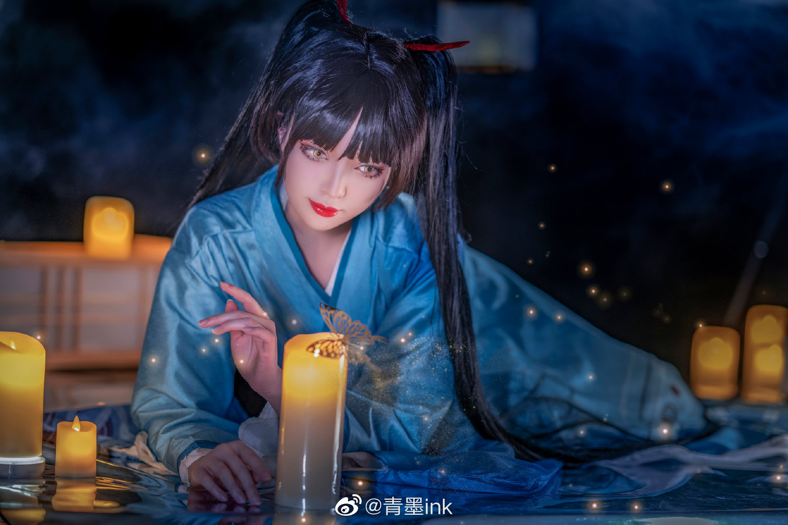 【不知火浴衣cos正片】花朵是否都为悦人耳目而生 阴阳师 不知火@青墨ink COSPLAY-第2张