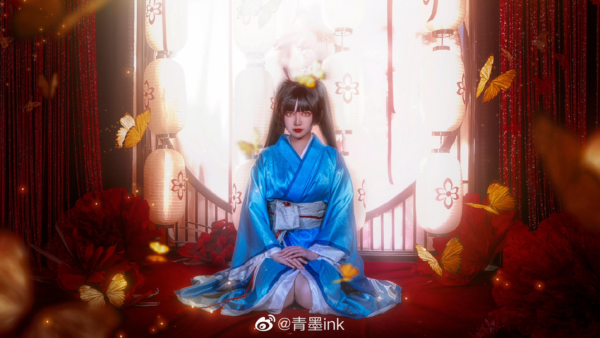 【不知火浴衣cos正片】花朵是否都为悦人耳目而生 阴阳师 不知火@青墨ink COSPLAY-第11张