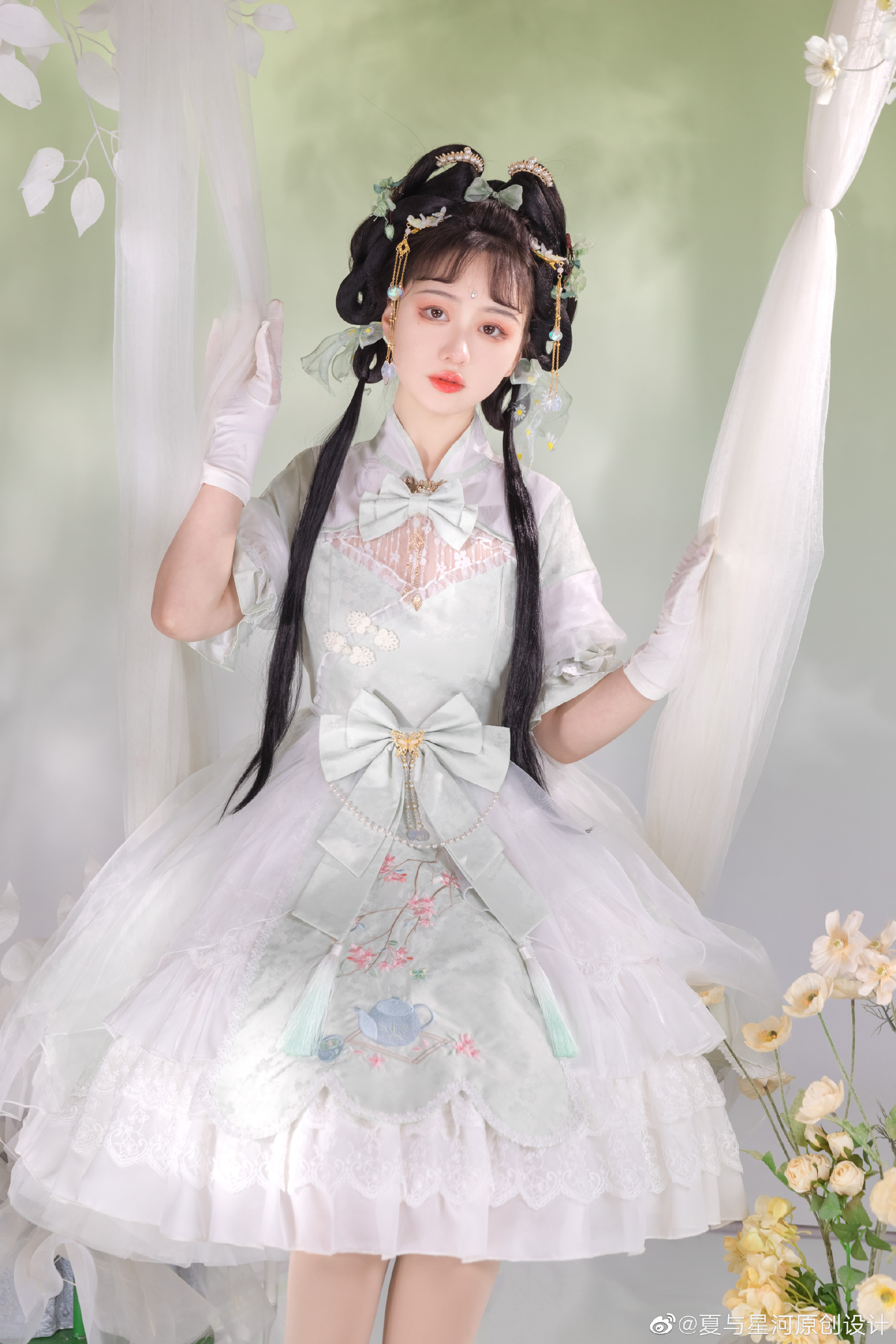 图片[9]-LOLITA装扮 又见春茶绿，十里闻茶香@夏与星河原创设计-米哈社