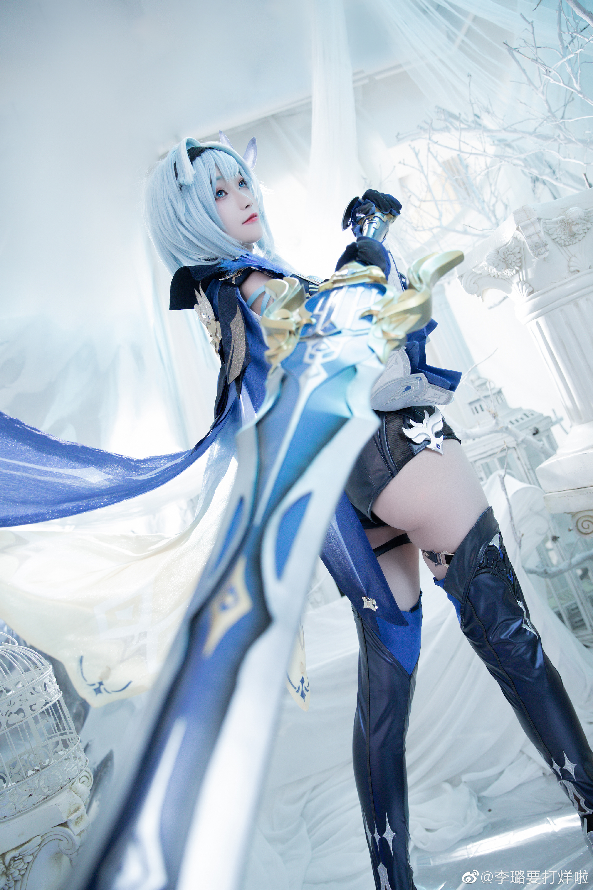 【原神cos】这个仇，我记下了，所以来和罪人共舞一曲吧。 原神 优菈正片@颜良十八岁 COSPLAY-第4张