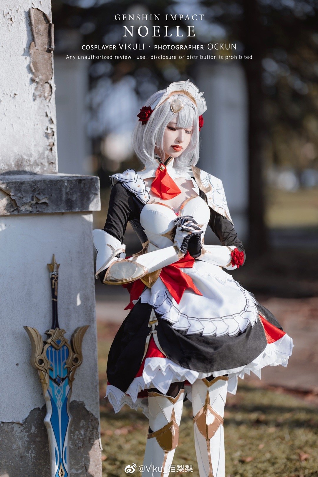 【COS】诺艾尔正片来啦！蒙德城的万能女仆！ 原神 诺艾尔cos@Viku_猫梨梨 COSPLAY-第2张