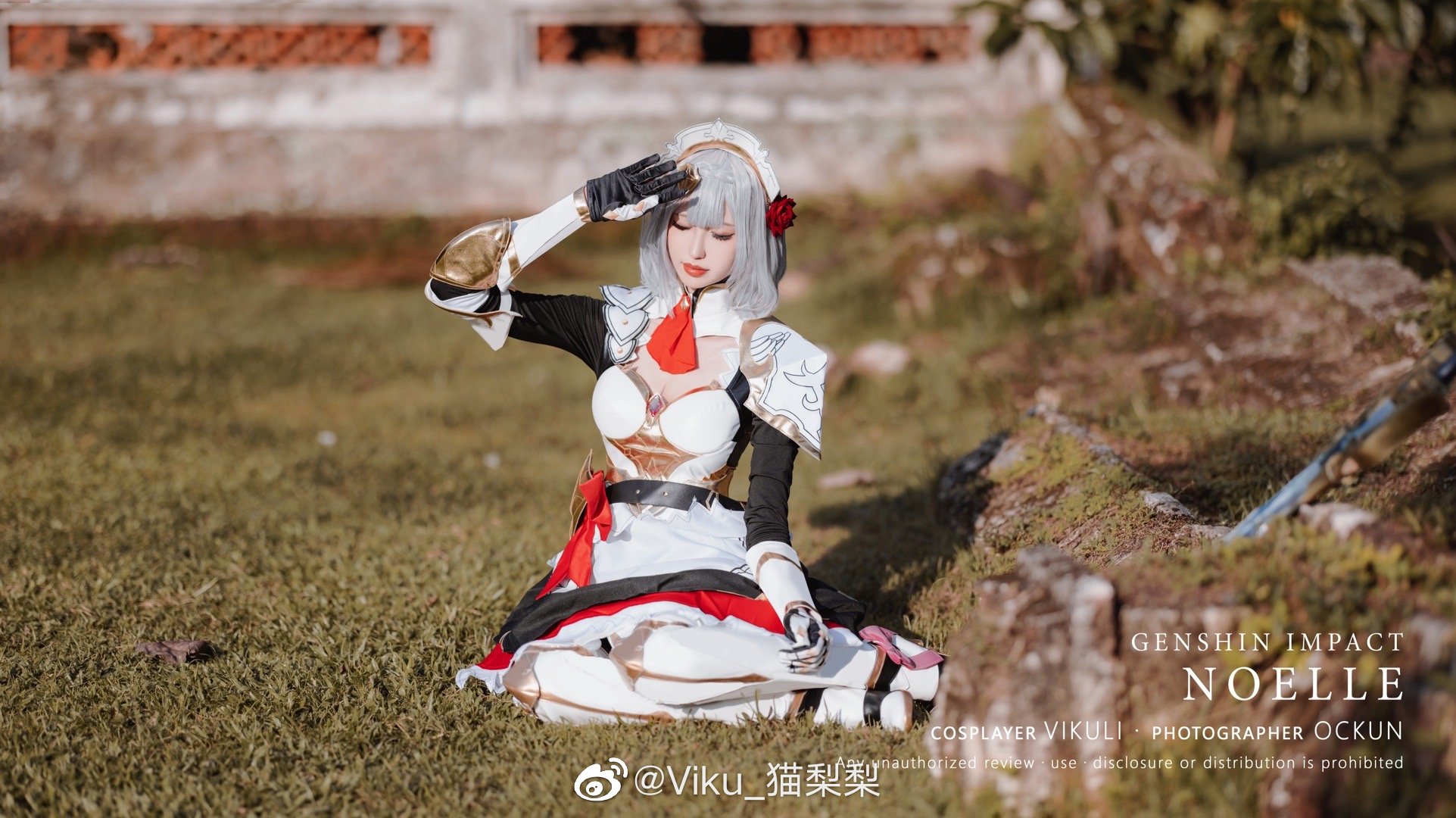 【COS】诺艾尔正片来啦！蒙德城的万能女仆！ 原神 诺艾尔cos@Viku_猫梨梨 COSPLAY-第9张