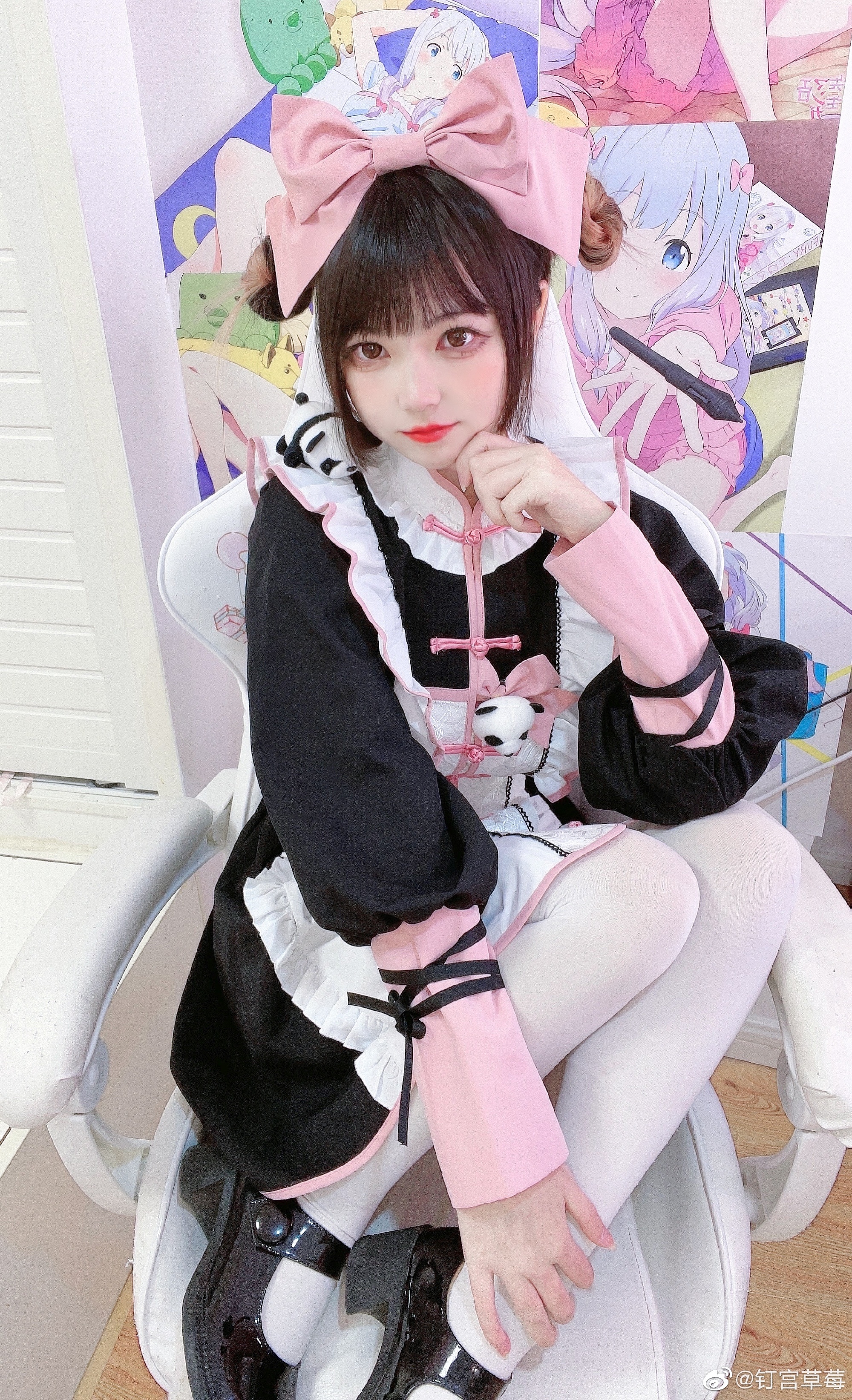 图片[3]-【Lolita装扮】 中华风lolita 小熊猫女仆！@钉宫草莓-米哈社