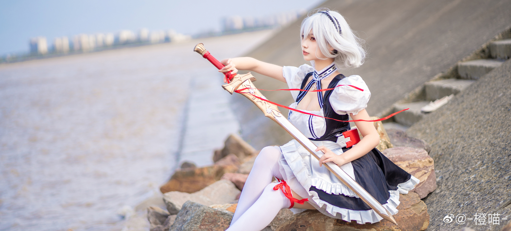 【COS】我喜欢的天狼星，白发红眸女仆就是yyds！ 碧蓝航线 天狼星@-橙喵- COSPLAY-第5张