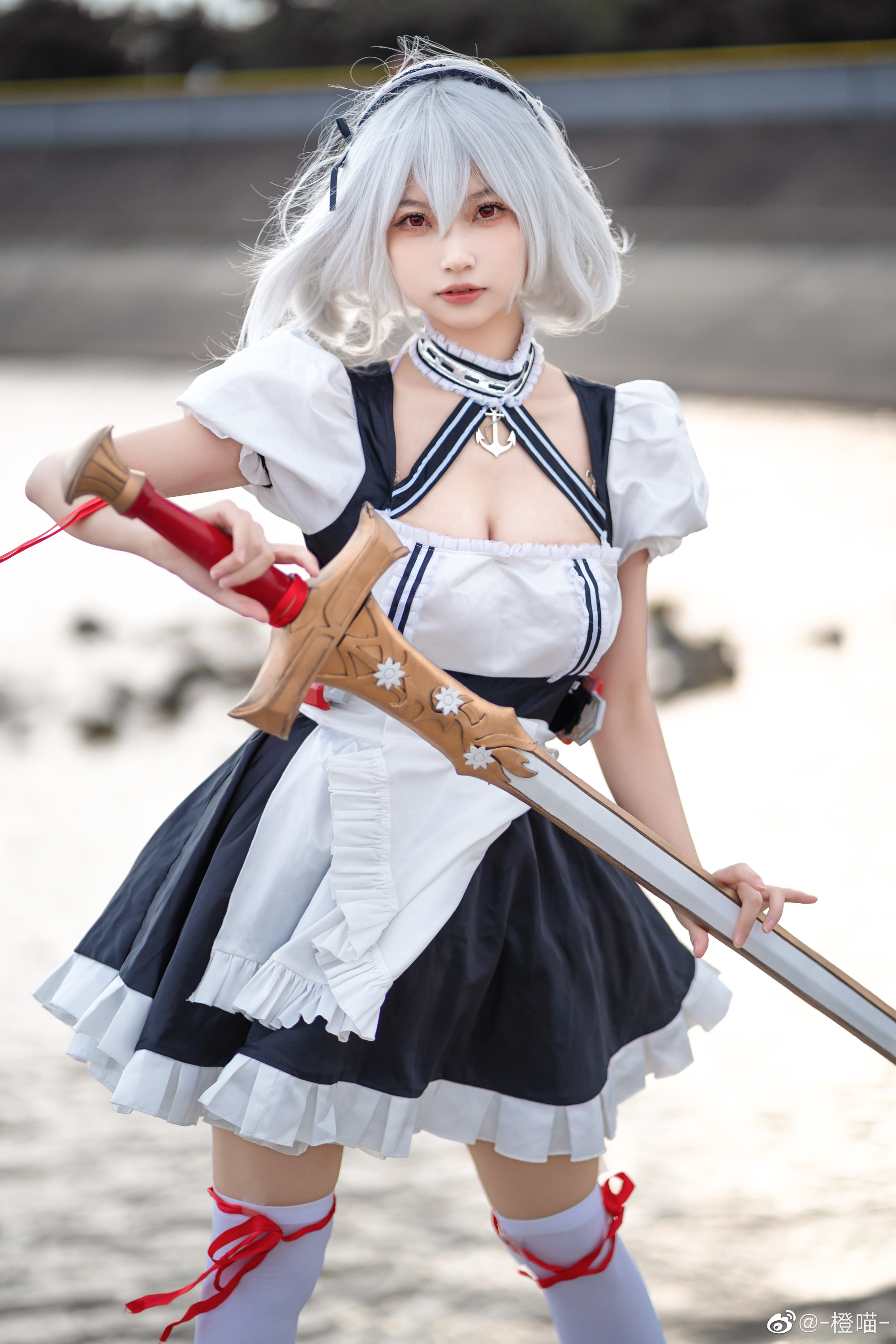 【COS】我喜欢的天狼星，白发红眸女仆就是yyds！ 碧蓝航线 天狼星@-橙喵- COSPLAY-第10张