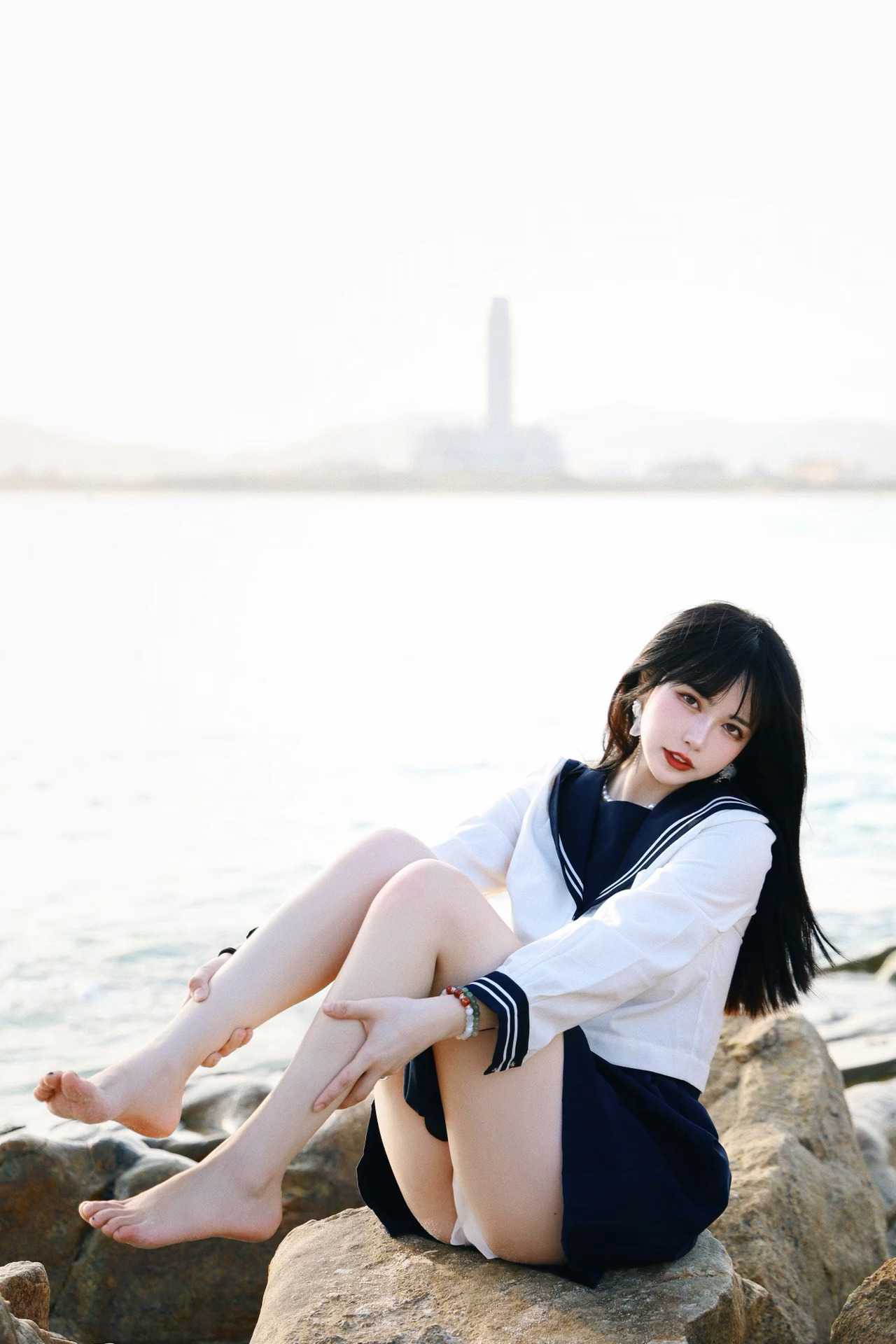 图片[5]-渴望自由 一起追海…… JK少女 少女写真@Tina很妖孽呀-米哈社