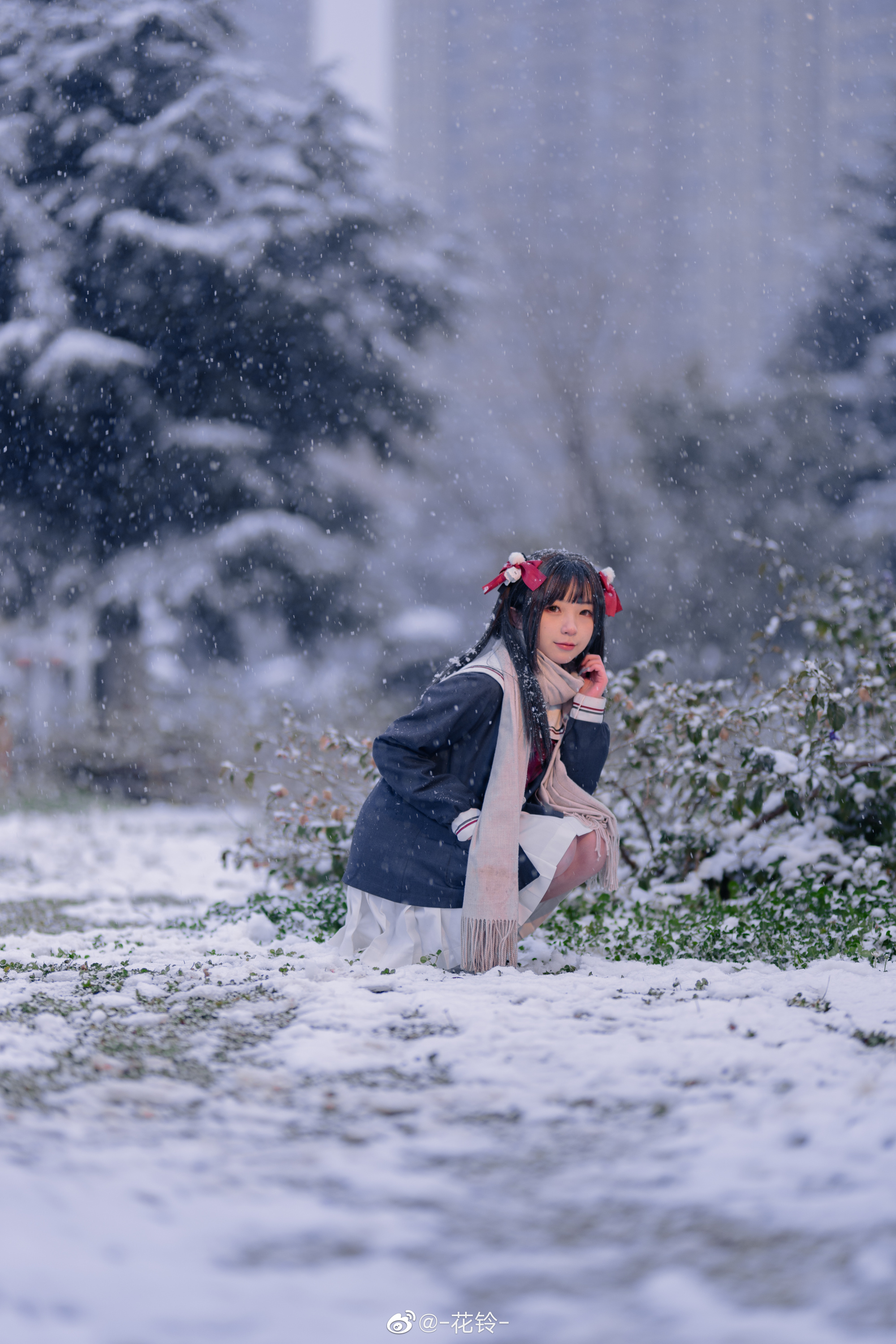 图片[1]-jk日常 终于盼来雪啦~南方人很开心@-花铃--米哈社