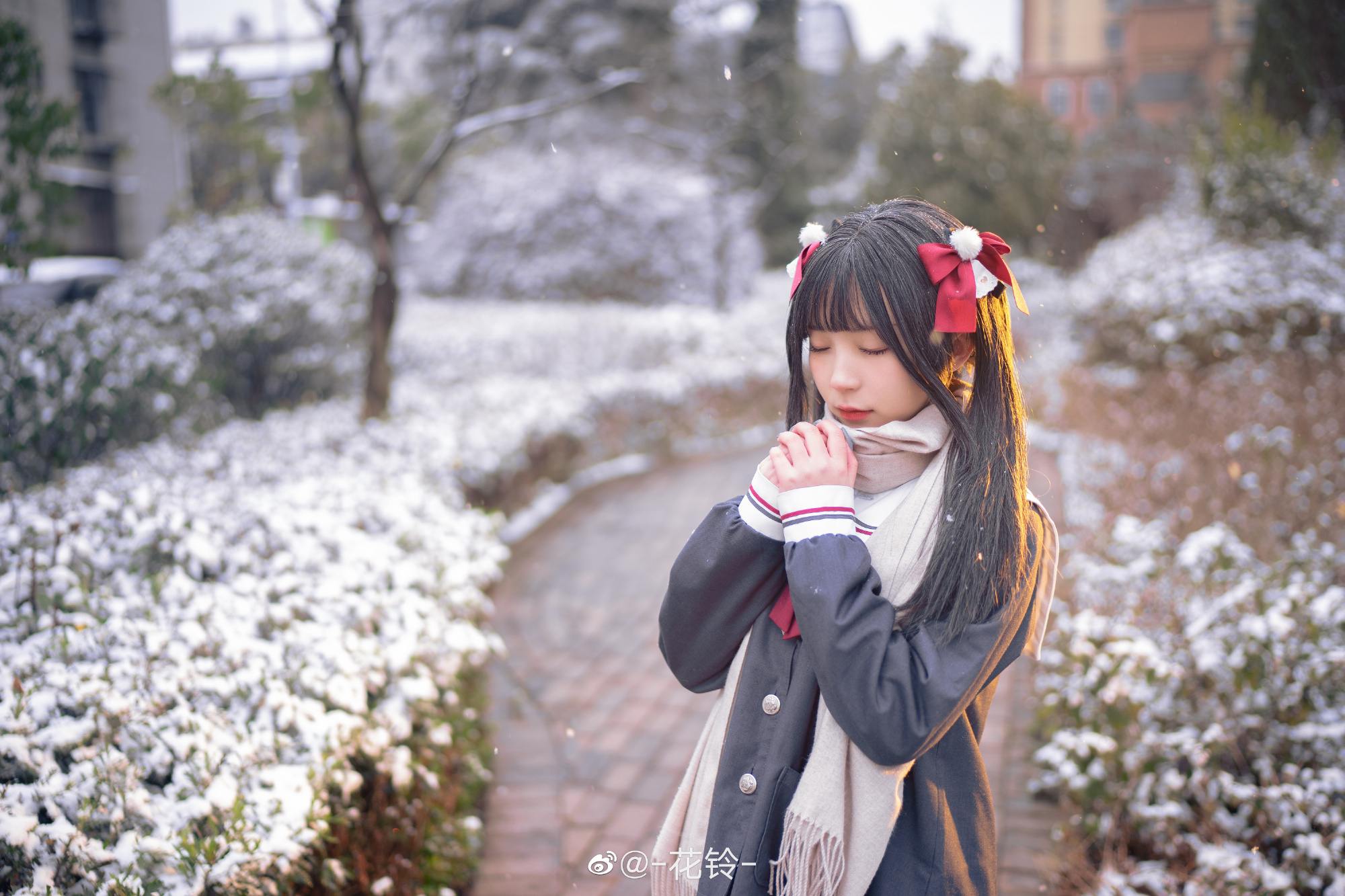 jk日常 终于盼来雪啦~南方人很开心@-花铃- JK-第10张