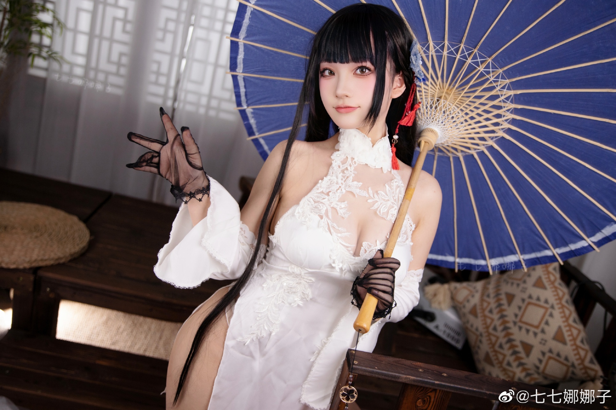 指挥官喜欢这身旗袍吗？ 碧蓝航线 逸仙@七七娜娜子 COSPLAY-第2张