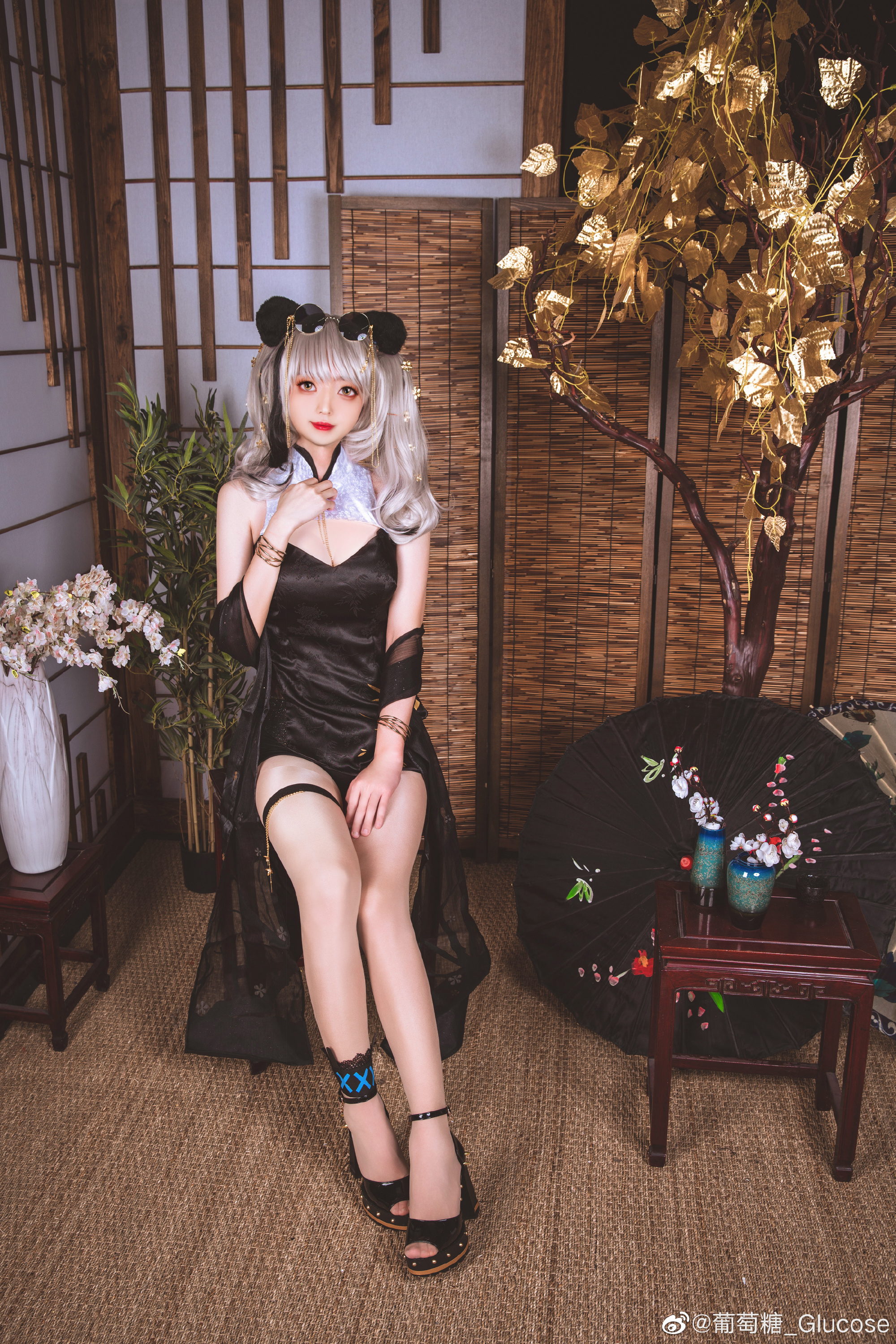 明日方舟 食铁兽 音律联觉旗袍 cos正片@葡萄糖_Glucose COSPLAY-第16张