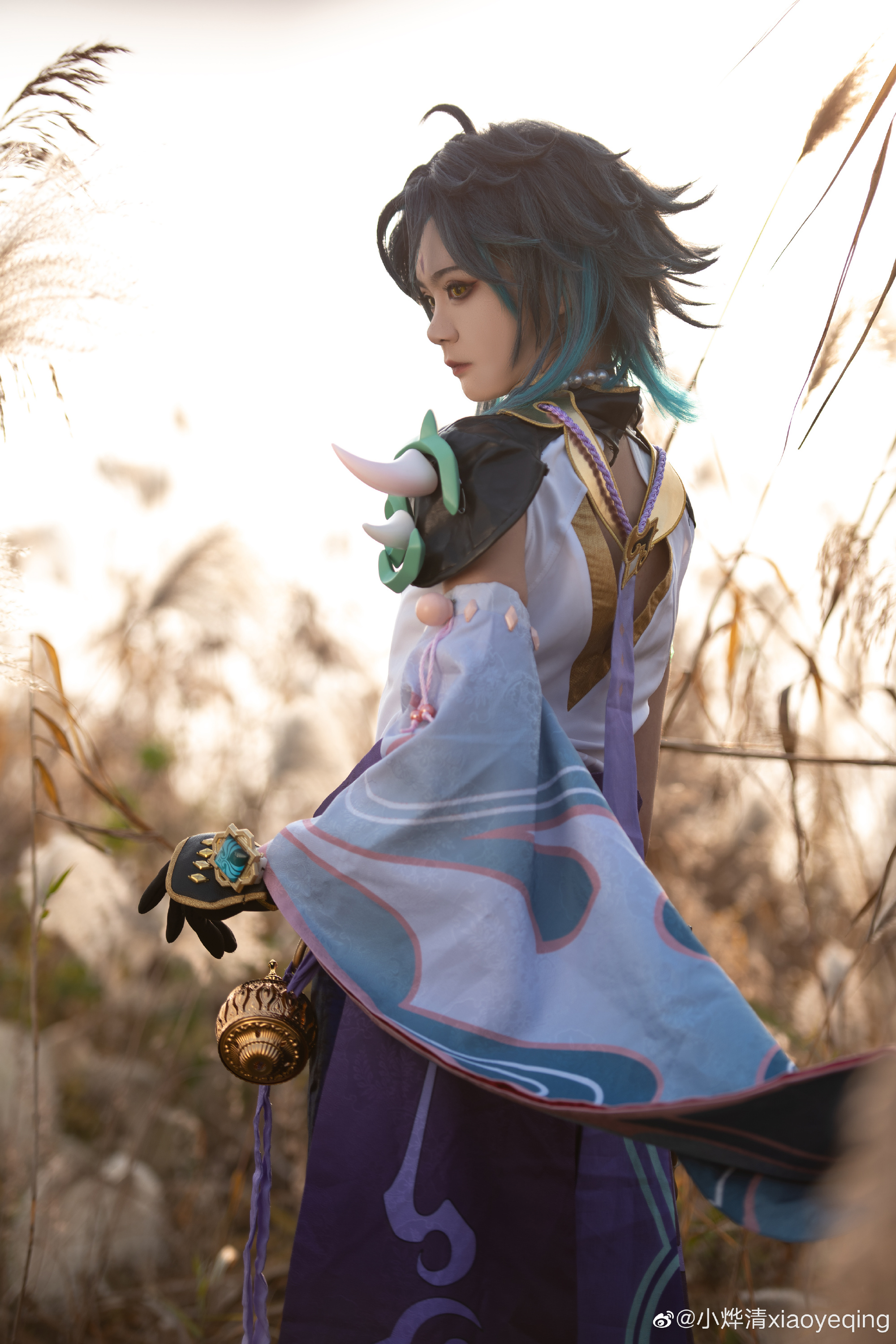 荻花洲，曾经一度荒芜。虽然，是过去好多年…不，好几百年的事了 原神 魈@小烨清xiaoyeqing COSPLAY-第3张