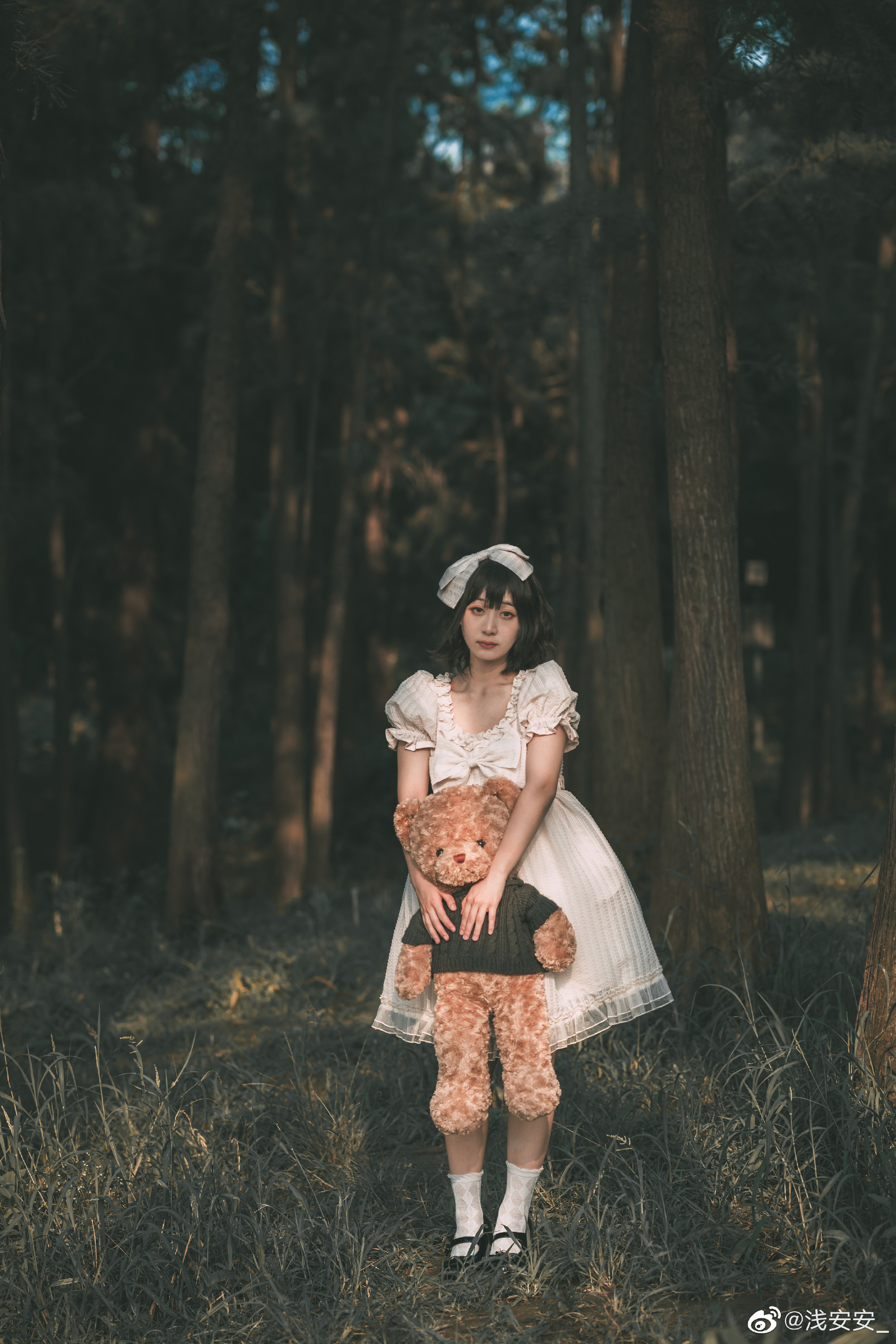 LOLITA装扮 ?要和熊先生一起去散步吗？@浅安安_ COSPLAY-第8张