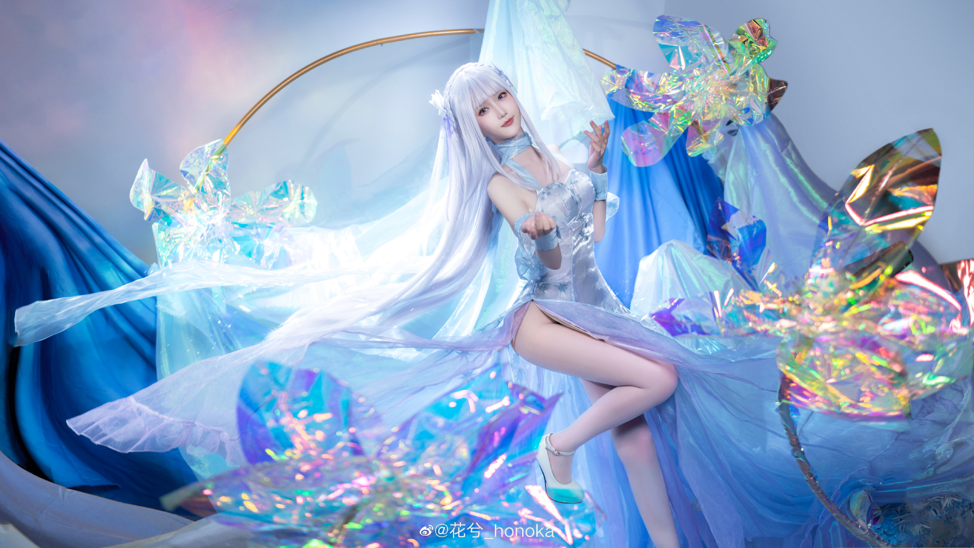 Re:从零开始的异世界生活 爱蜜莉雅·冰晶礼服cos@花兮_honoka COSPLAY-第5张
